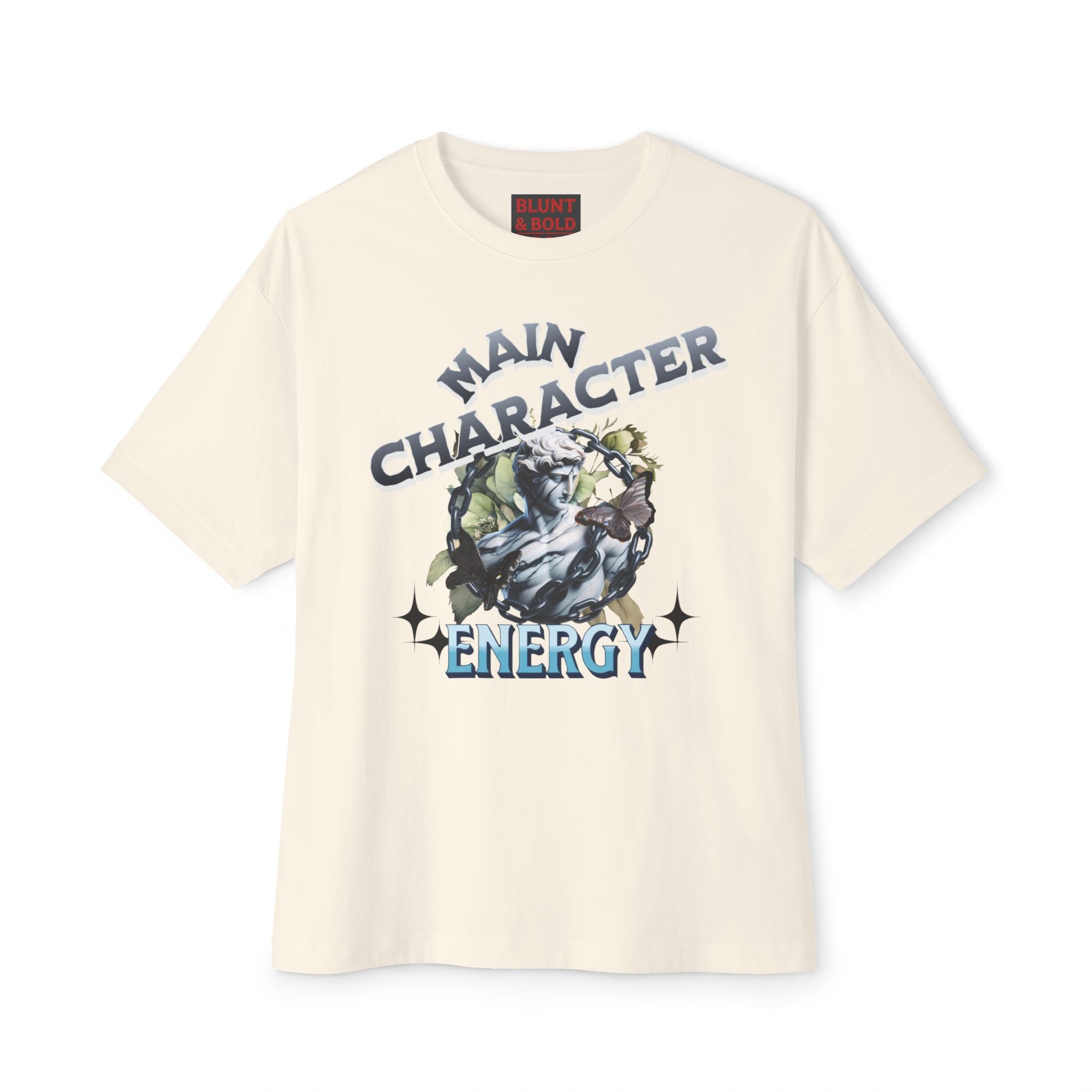 Mens Main Character Energy Oversized Boxy Tee