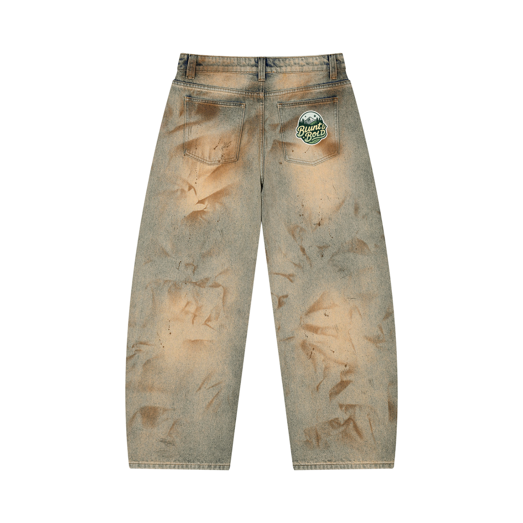 MENS CLASSIC B&B Vintage Wash Barrel Leg Jeans