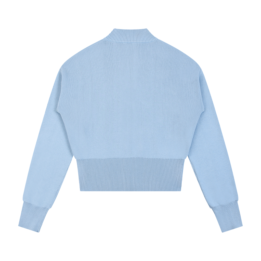 WOMENS ' DANGEROUSLY DEVINE' ' Mock Neck Zip Up Cardigan