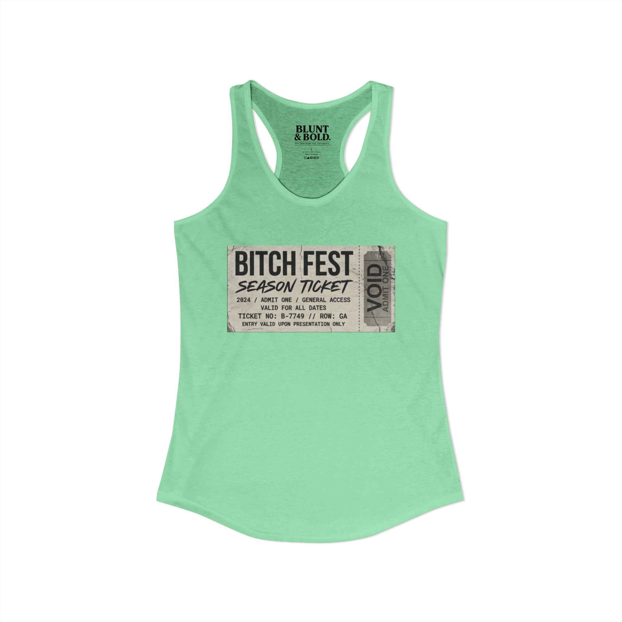 Womens BITCH FEST Ideal Racerback Tank