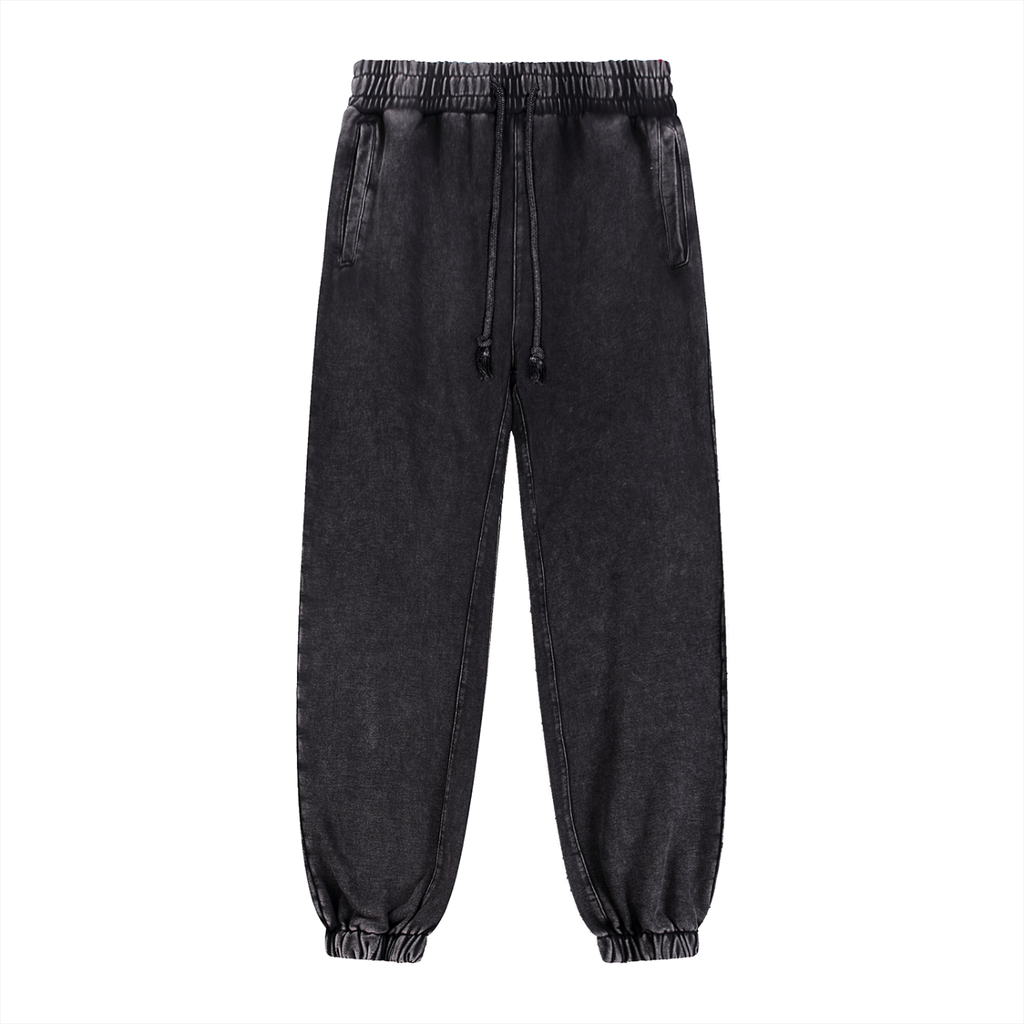 Mens Snow Wash Heavyweight Jogged Sweatpants