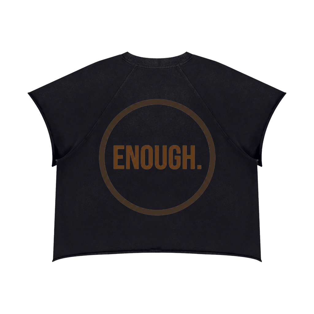 MENS 'ENOUGH' Vintage Wash Raw Edge Boxy TEE