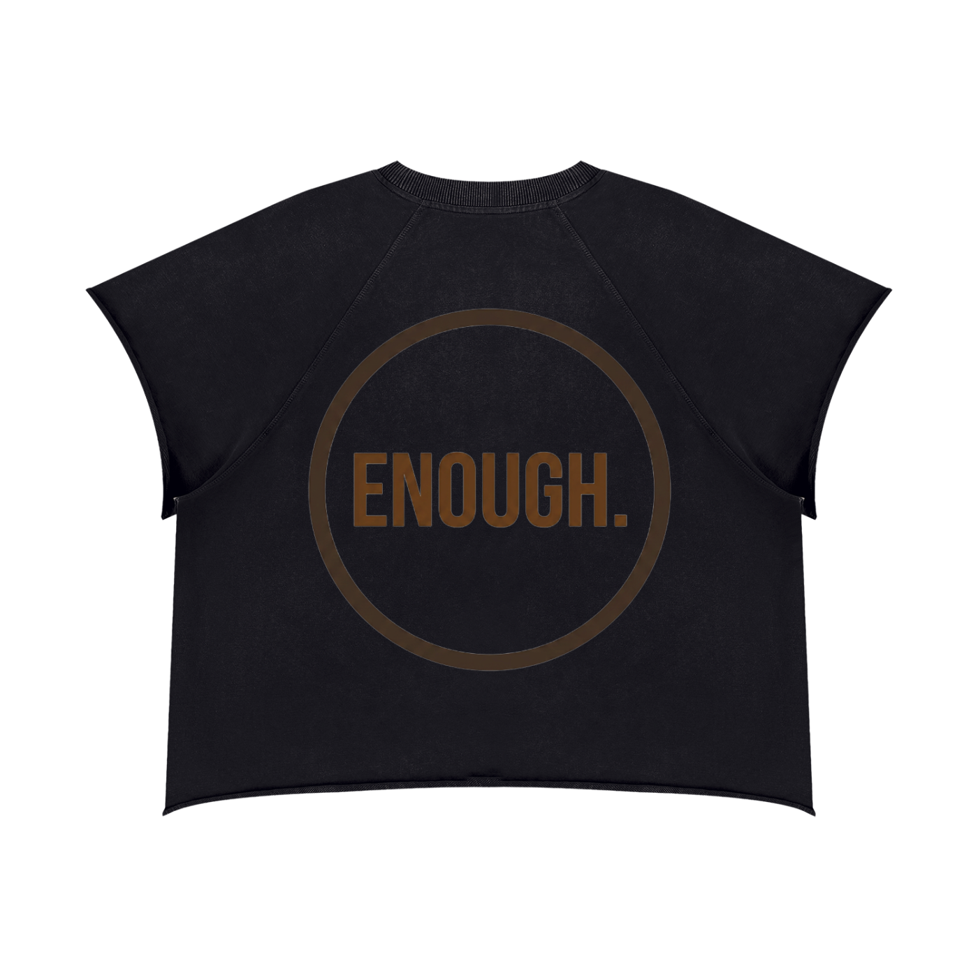 MENS 'ENOUGH' Vintage Wash Raw Edge Boxy TEE