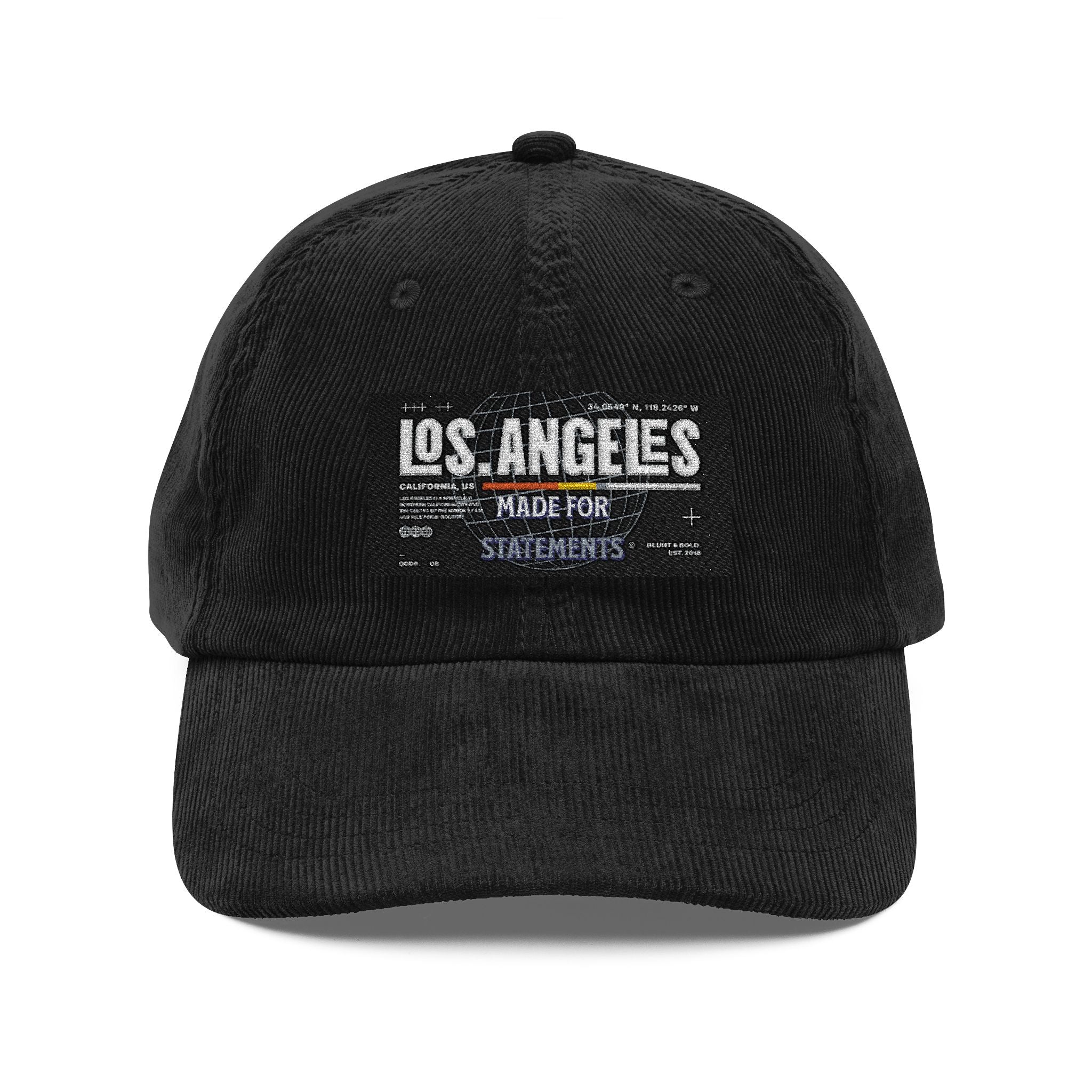 B & B Embroidered "Los Angeles"  Vintage Corduroy Cap