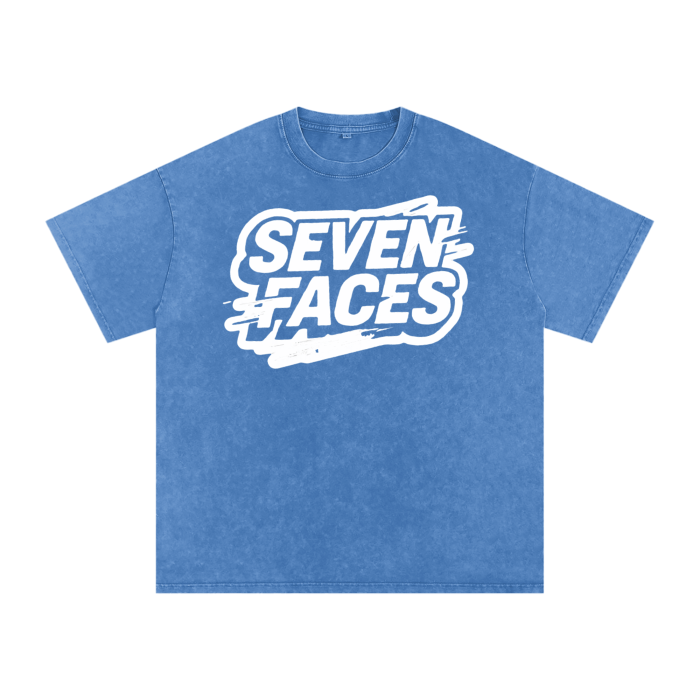 MENS ' SEVEN FACES ' Snow Washed Oversized Cotton TEE