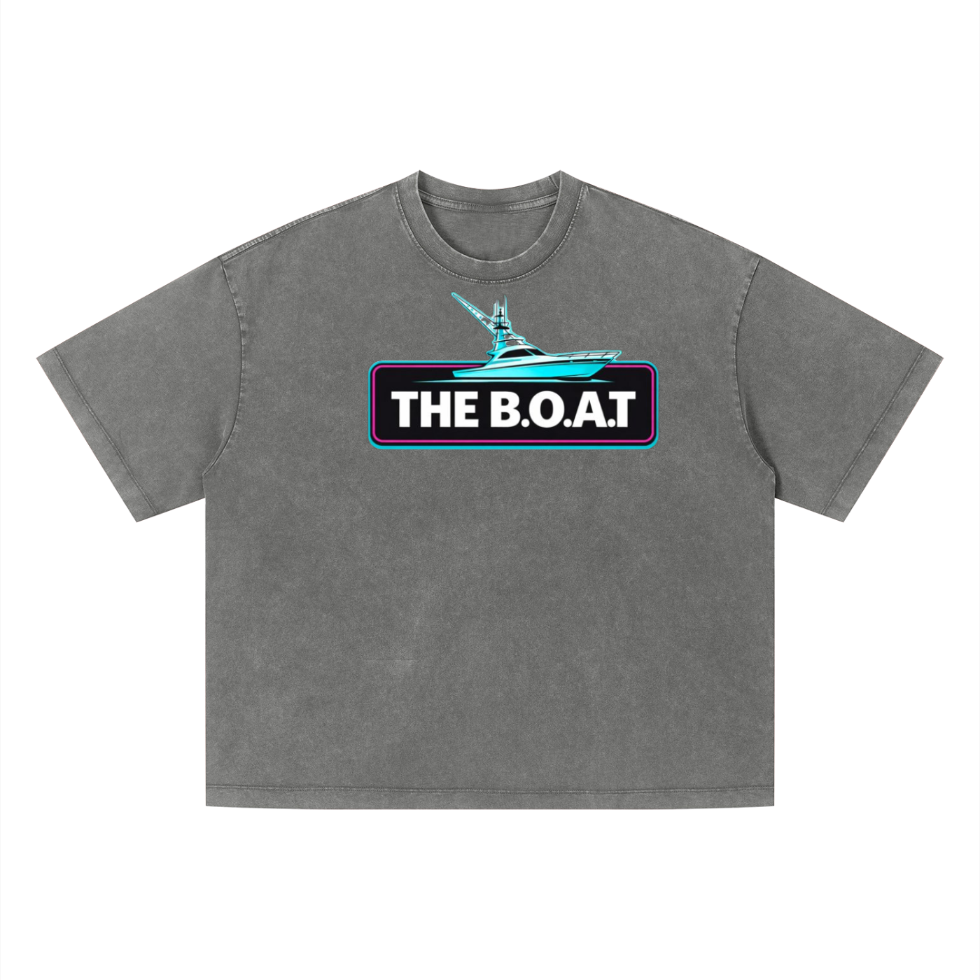 Mens 'THE B.O.A.T' Vintage Wash Boxy Tee