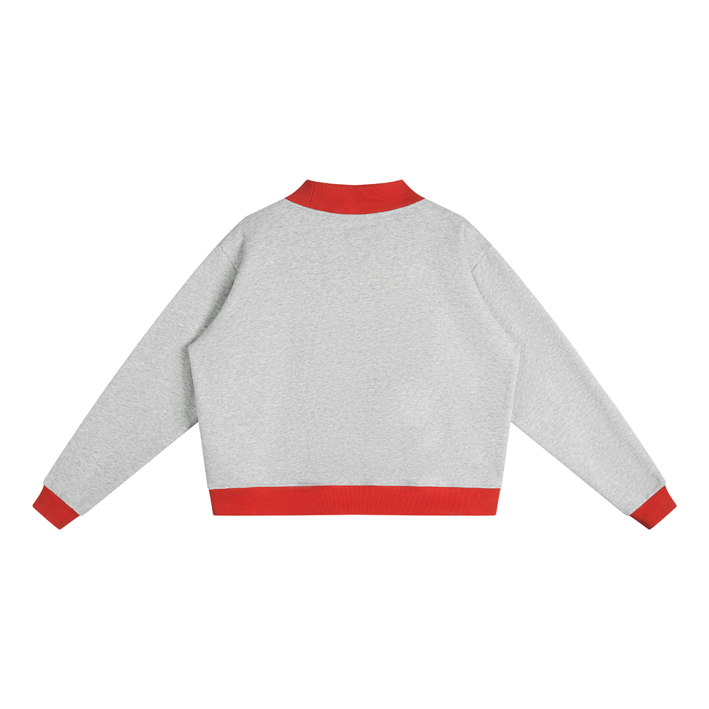 WOMENS ' FUCK RULES ; Mock Neck Crewneck Sweatshirt