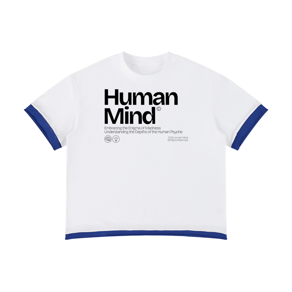 Mens Human Mind Boxy Color Block Tee