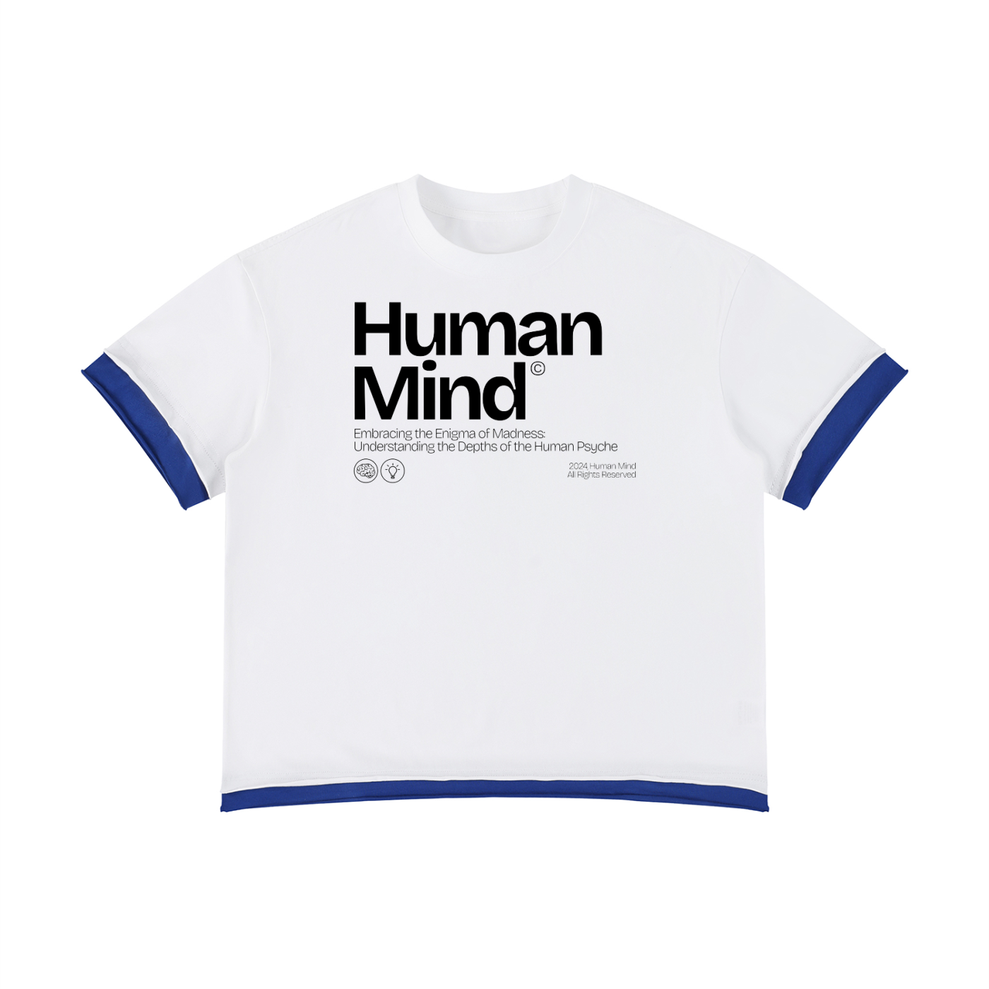 Mens Human Mind Boxy Color Block Tee