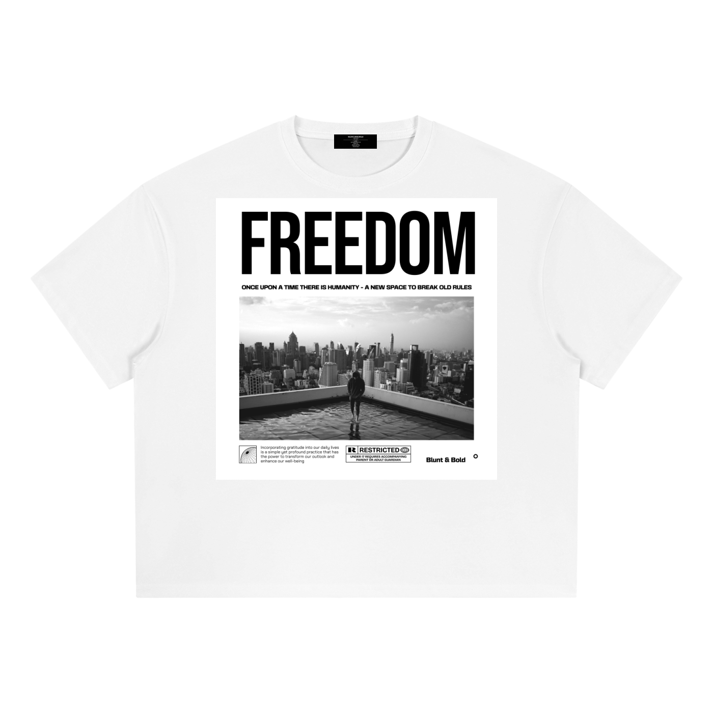 Mens 'FREEDOM'  Boxy Coolmax Tee