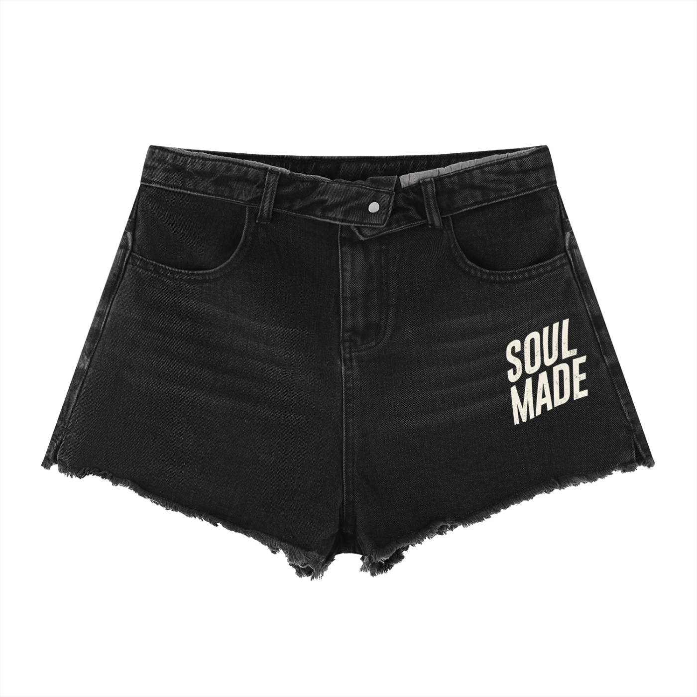 Womens 'SOUL MADE' Vintage Wash High Rise Denim Shorts