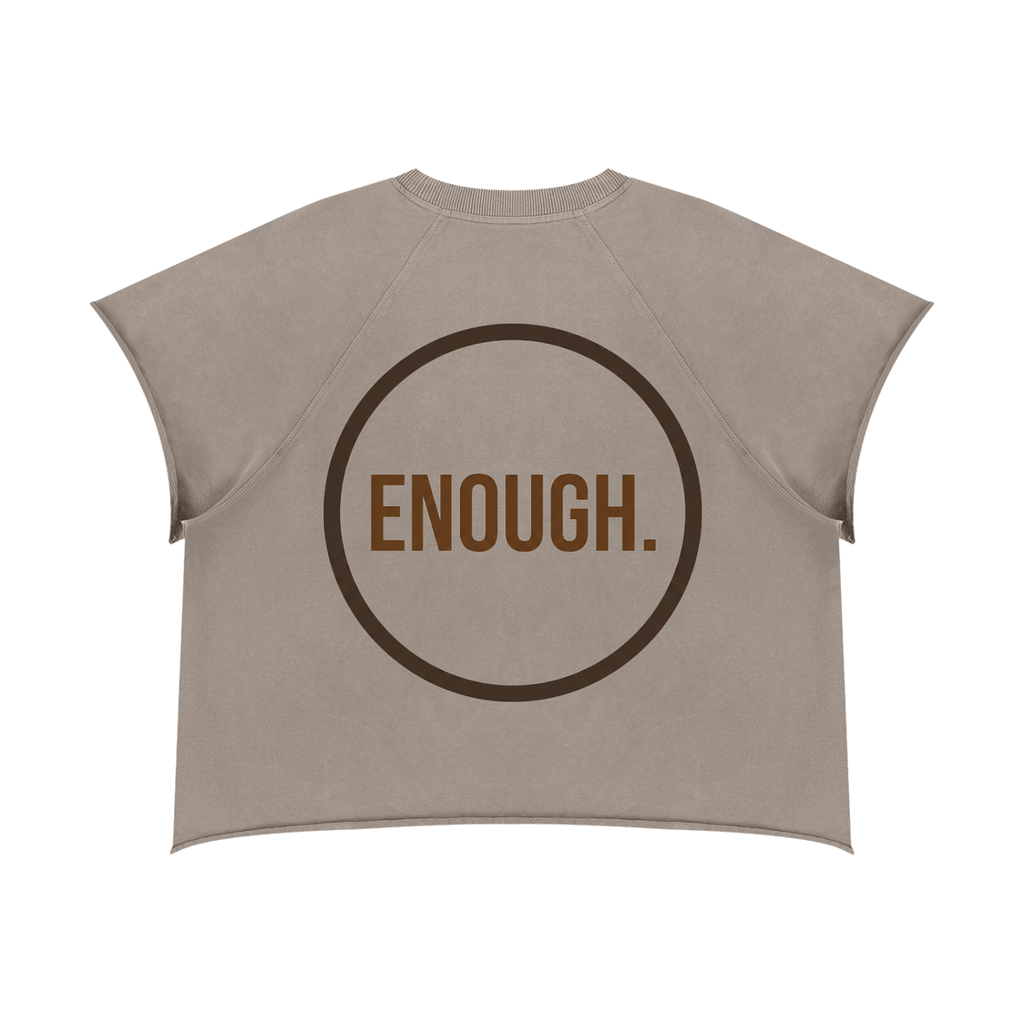 MENS 'ENOUGH' Vintage Wash Raw Edge Boxy TEE