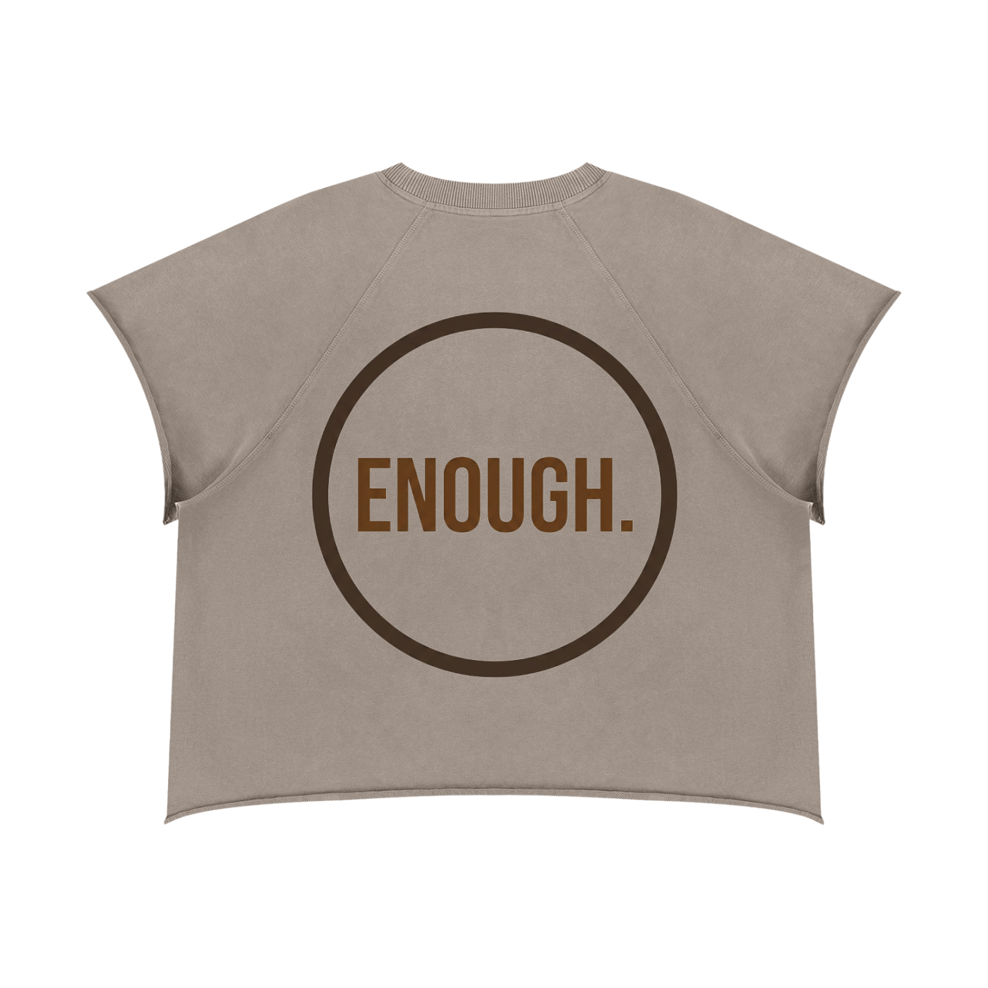 MENS 'ENOUGH' Vintage Wash Raw Edge Boxy TEE