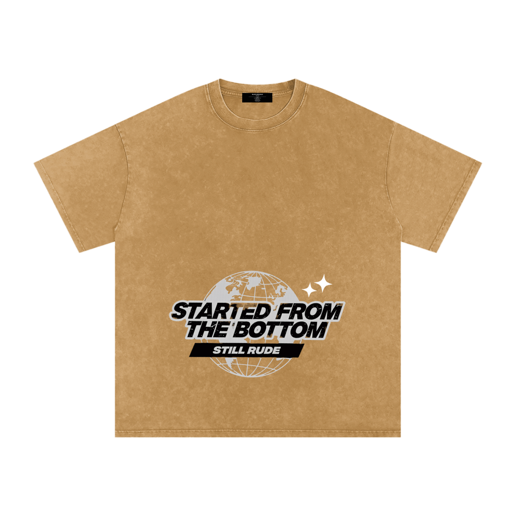 MENS 'STILL RUDE ' Snow Washed Oversized Cotton TEE