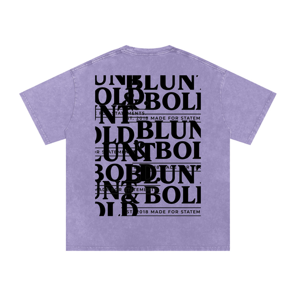 MENS ' TO MUCH TO PLATE' Snow Washed Oversized Cotton TEE