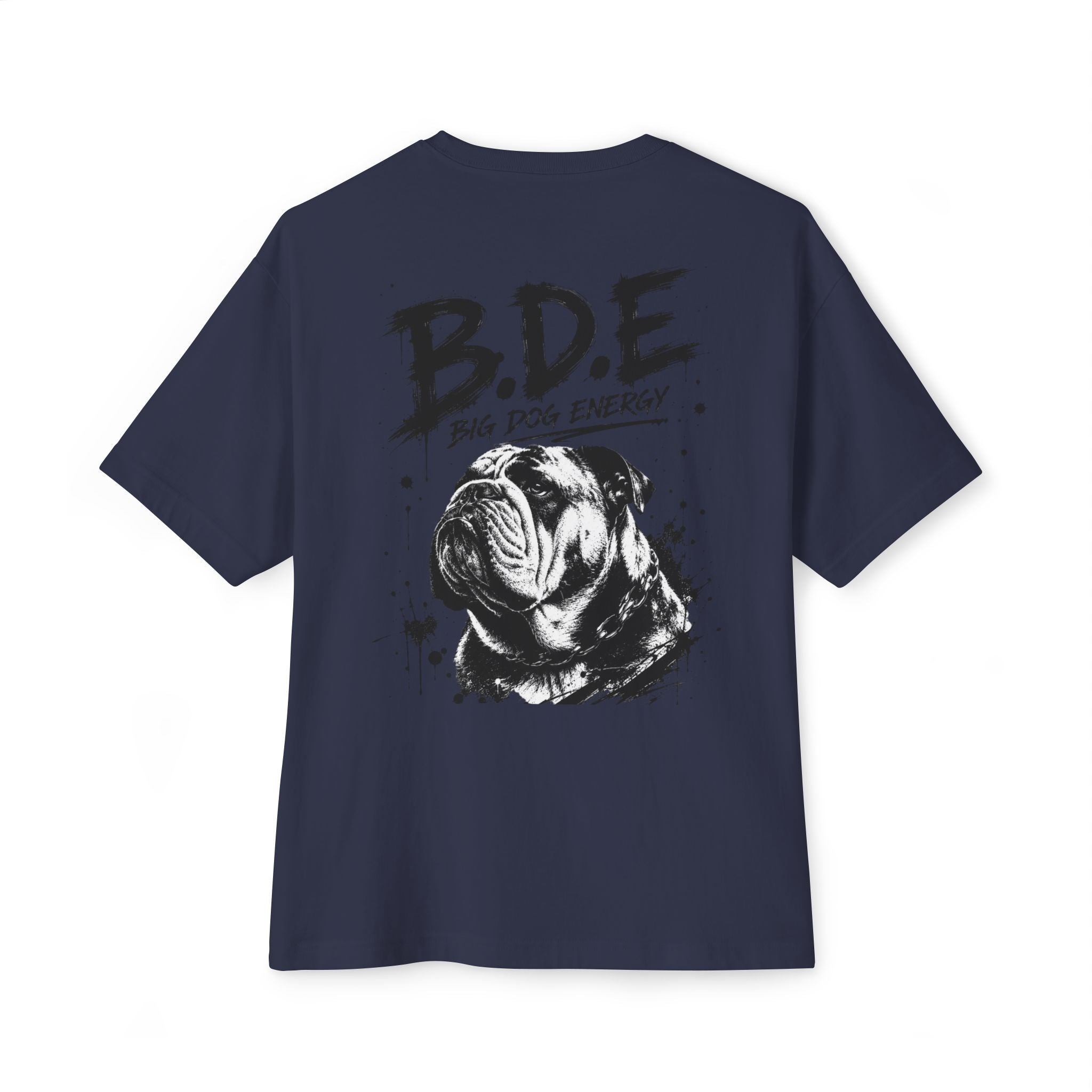 B.D.E. Bulldog Graphic Tee — "Big Dog Energy" Oversized Boxy T-Shirt