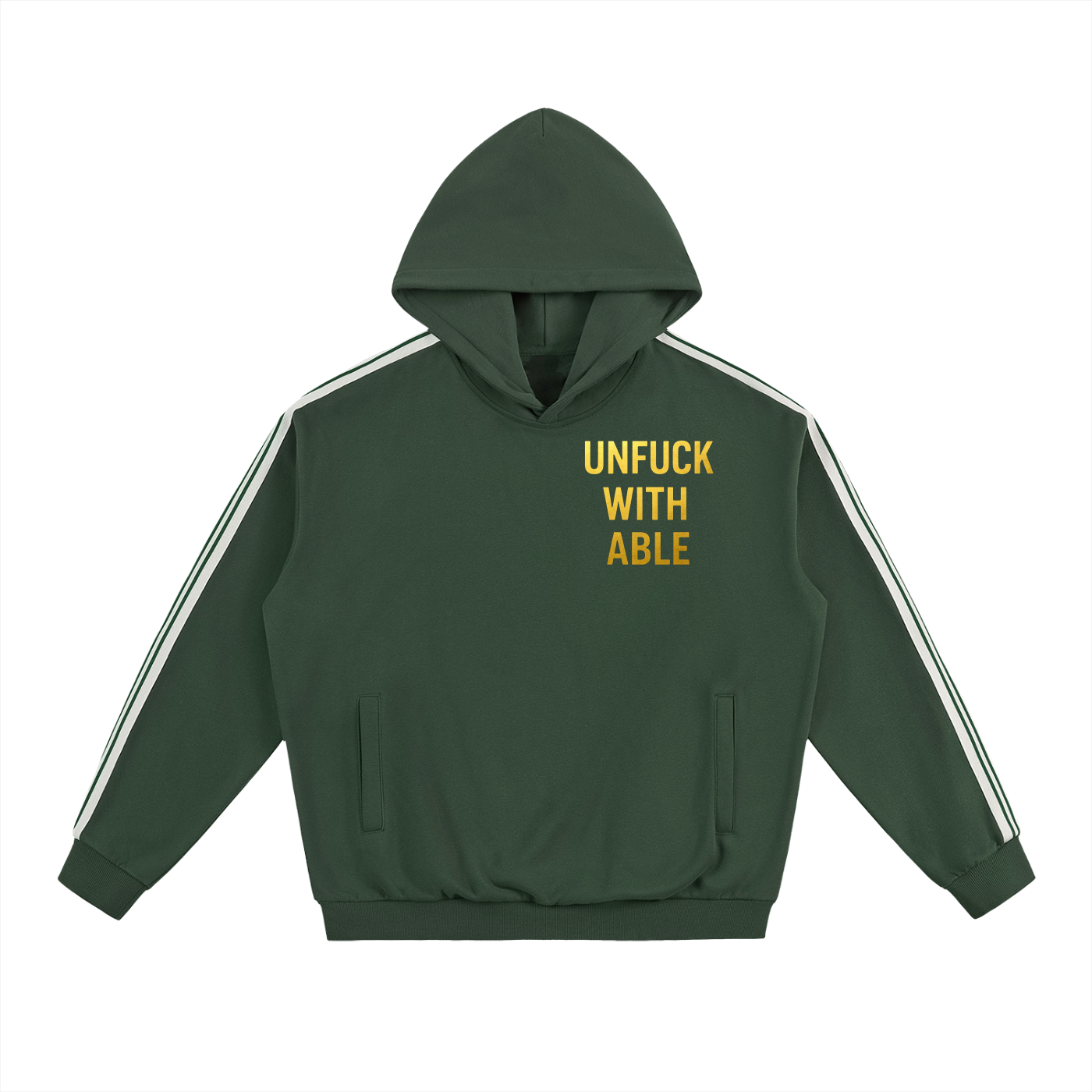MENS 'UNFUCKWITHABLE' Side Stripe Drop-Shoulder Hoodie