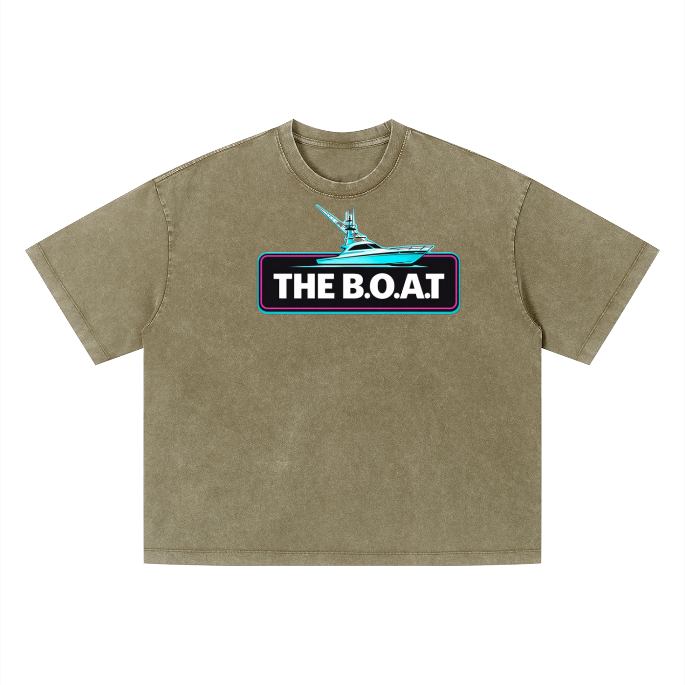 Mens 'THE B.O.A.T' Vintage Wash Boxy Tee