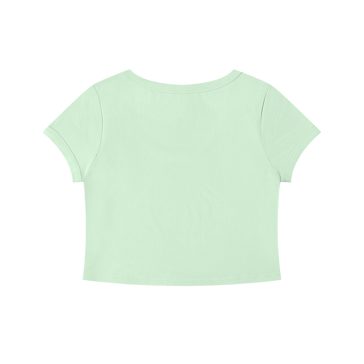 Womens 'ENIGMA' Solid Color Slim Crop Tee