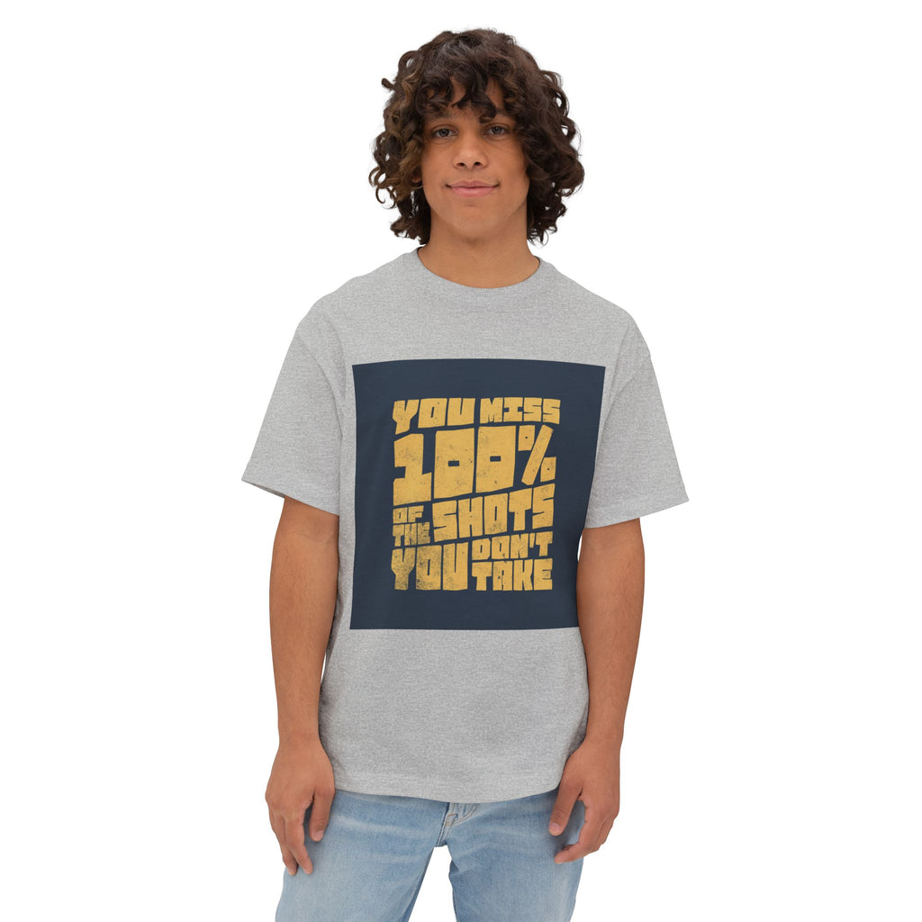 Mens You Miss 100%Oversized Graphic Tee