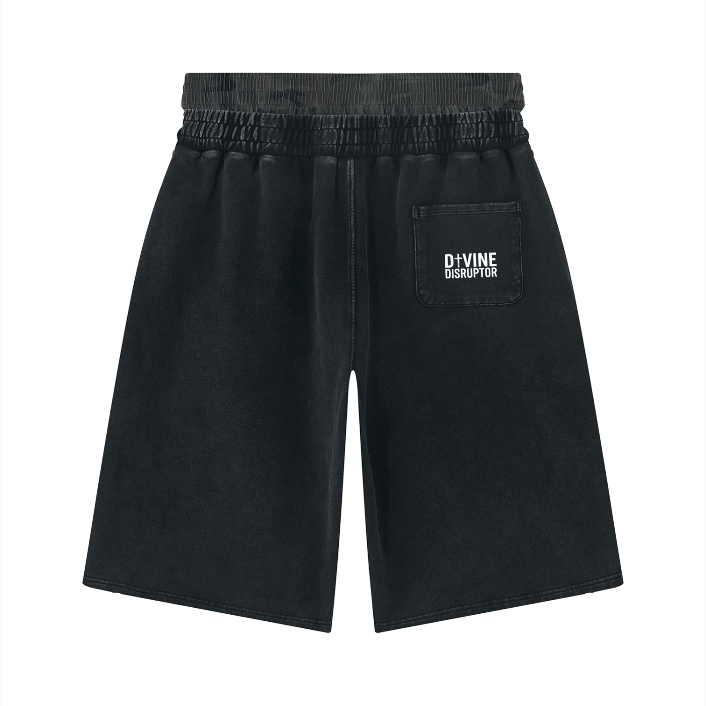 MENS 'DIVINE DISRUPTOR'  Vintage Wash Distressed Wide Leg Shorts