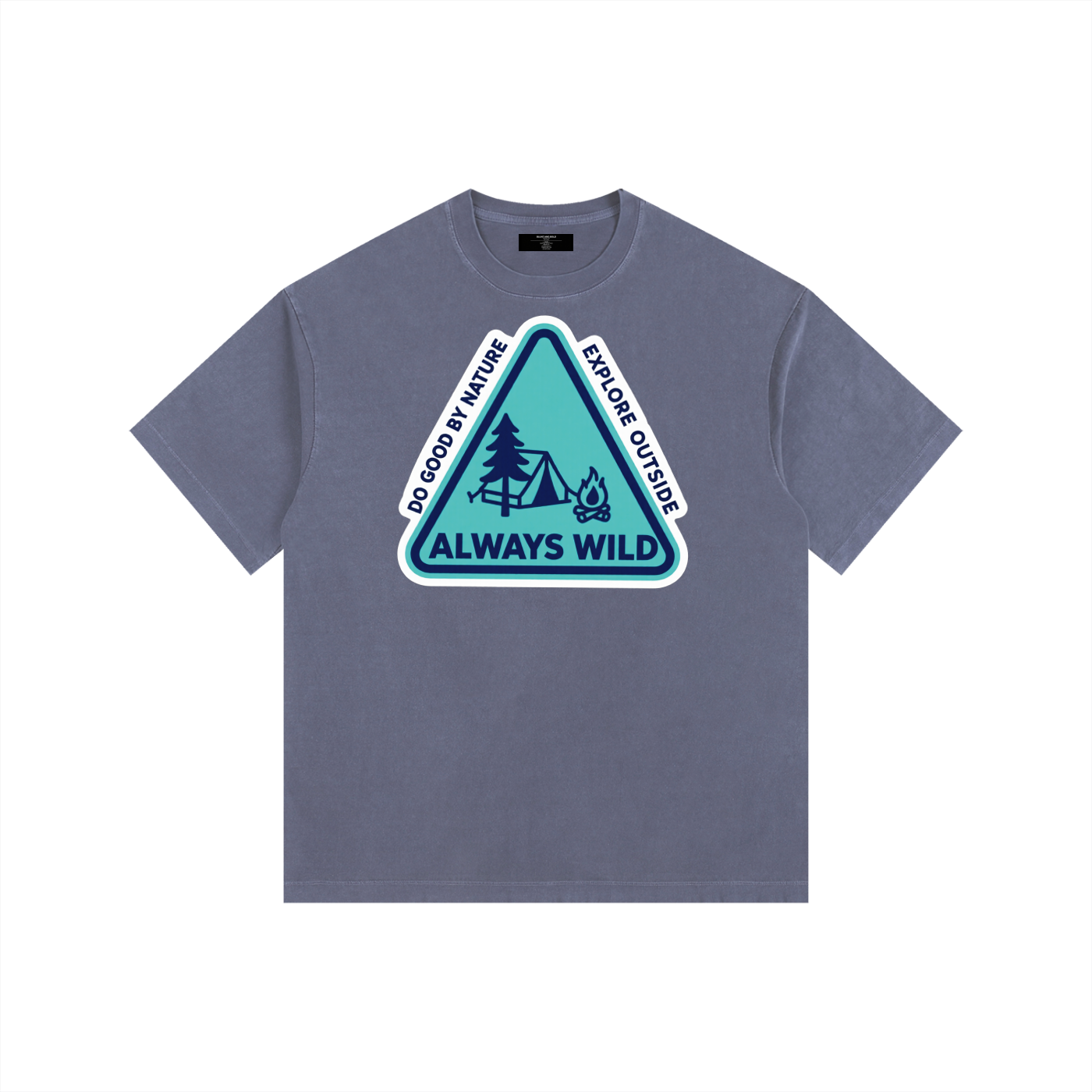 MENS ' ALWAYS WILD ' Washed Oversized Cotton TEE