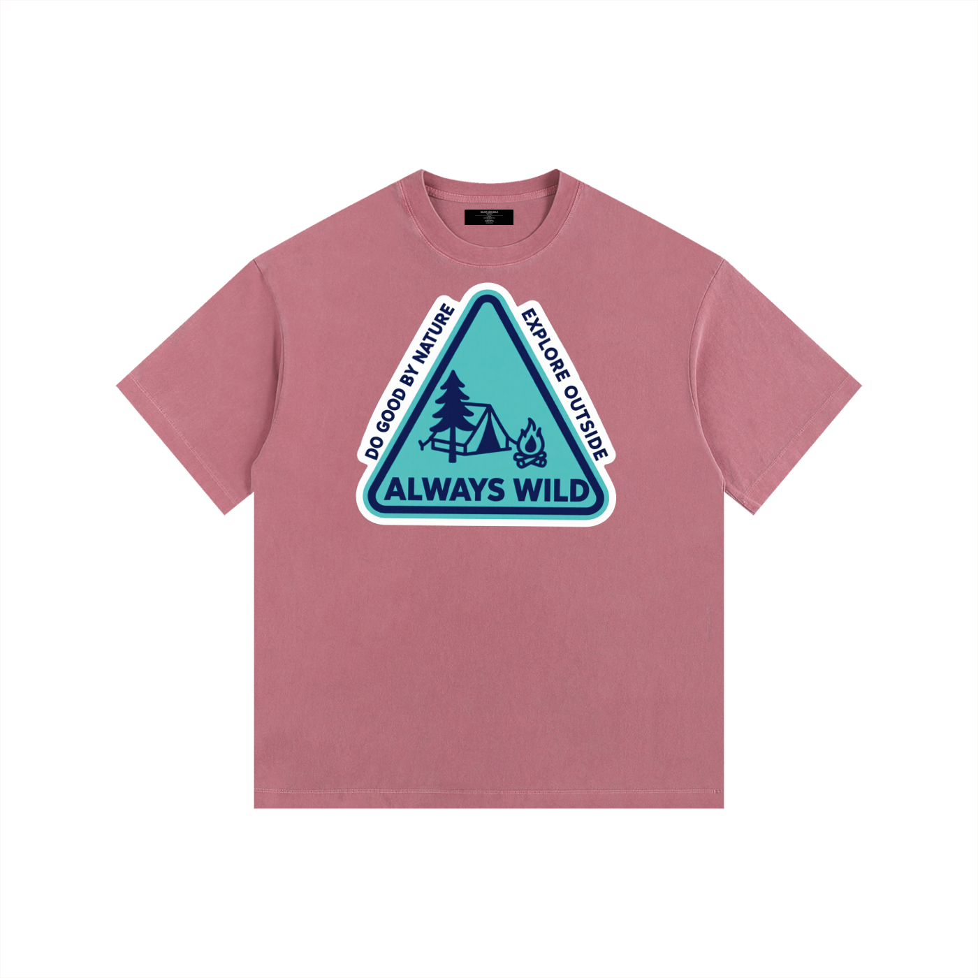 MENS ' ALWAYS WILD ' Washed Oversized Cotton TEE