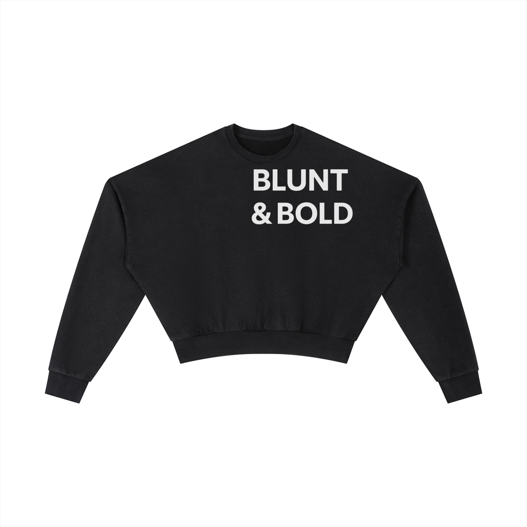 Womens BOLD CLASSIC Vintage Washed Cropped Sweatshirt