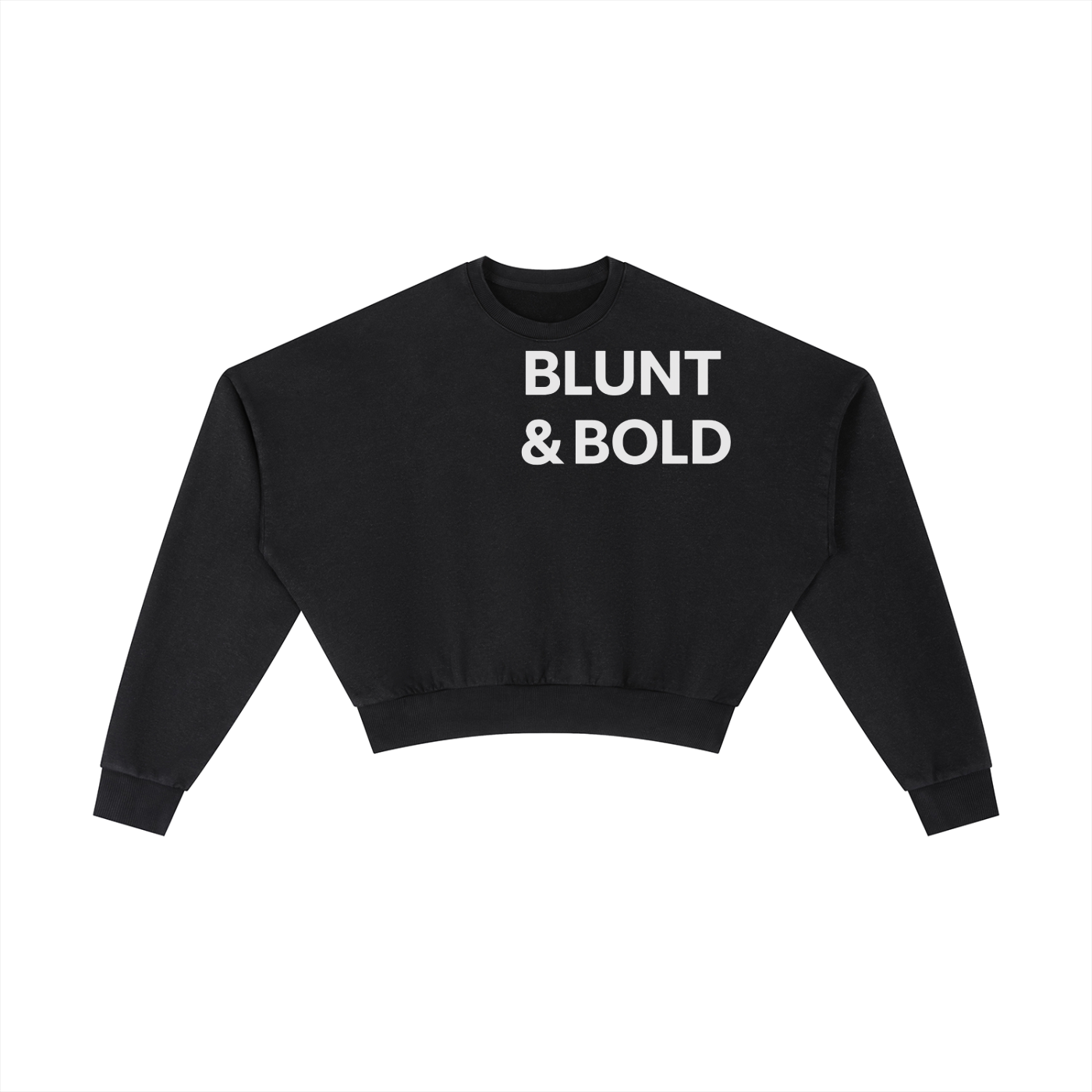 Womens BOLD CLASSIC Vintage Washed Cropped Sweatshirt