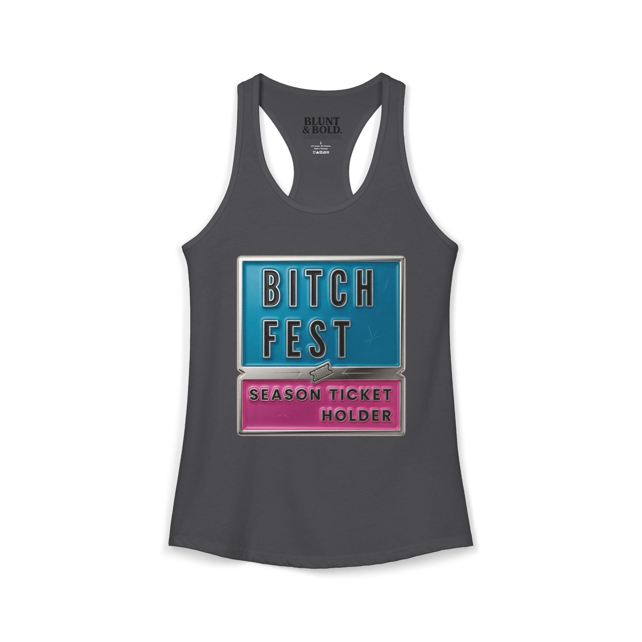 Womens BITCH FEST  Ideal Racerback Tank