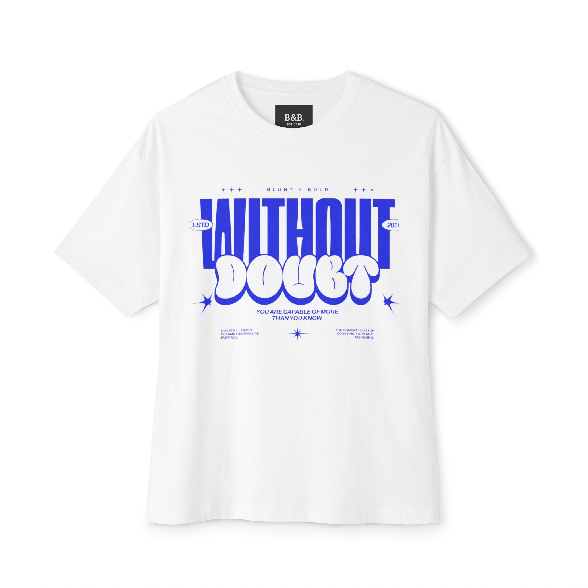 Mens Without Doubt Graphic Oversized Tee