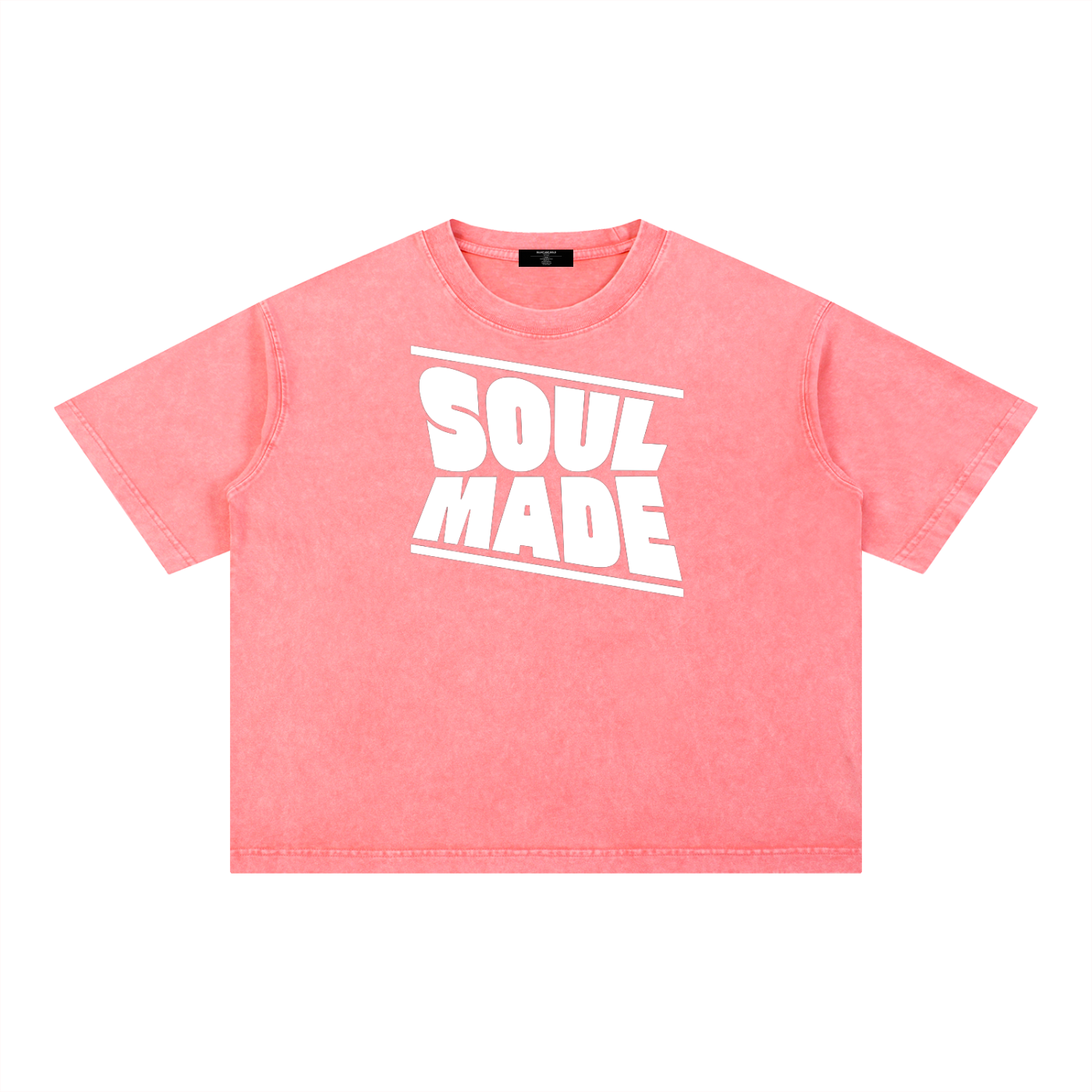 Mens 'SOUL MADE" Mineral Wash Boxy Cotton Tee