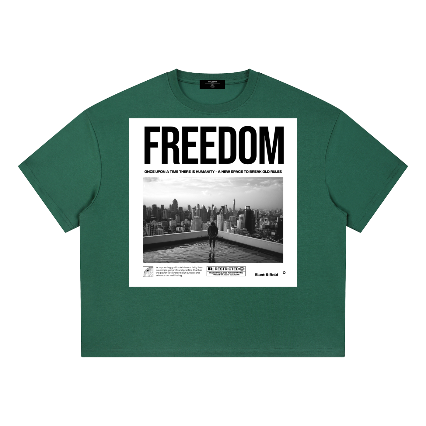 Mens 'FREEDOM'  Boxy Coolmax Tee