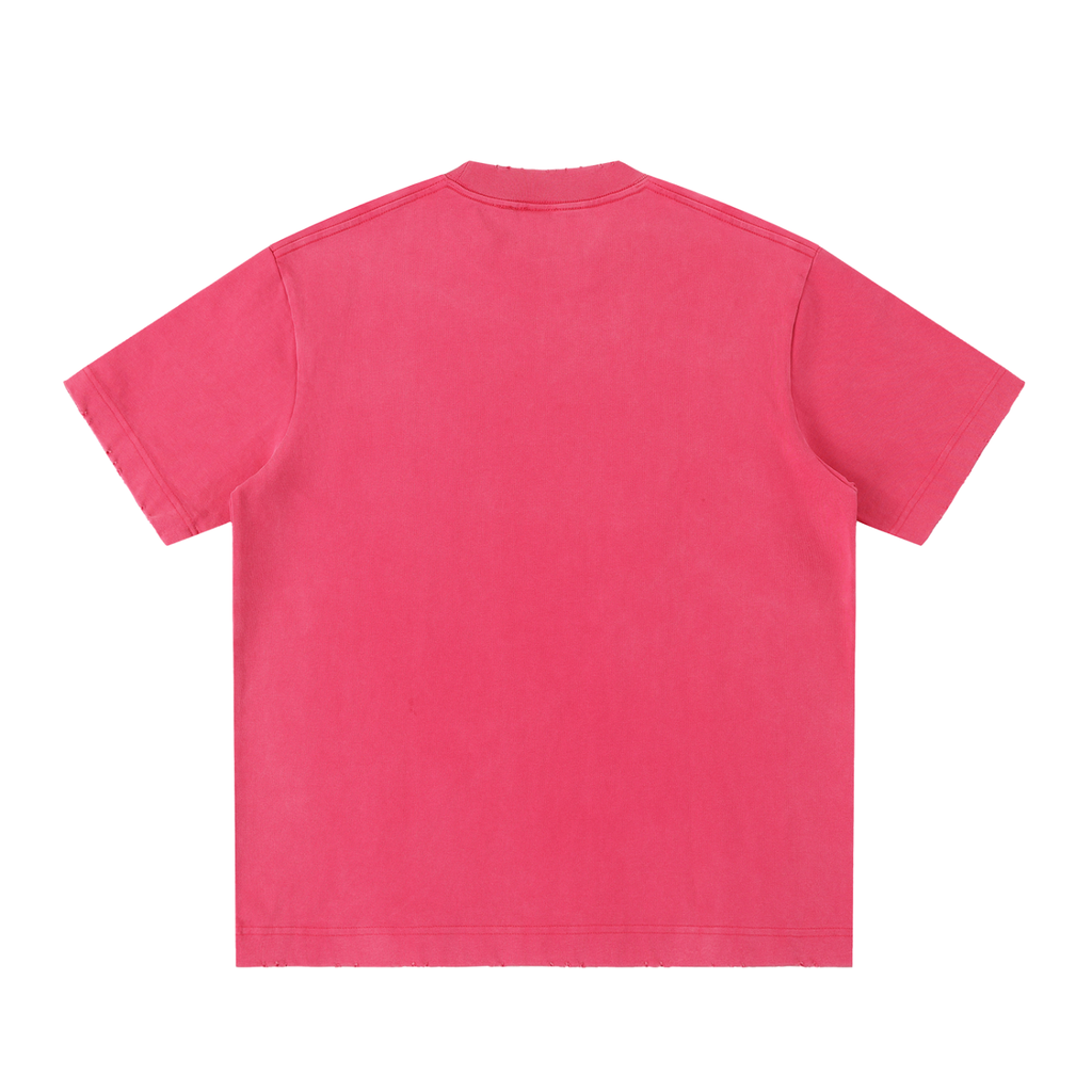 Mens 'FUCK IT' Heavyweight Vintage Washed Frayed Tee