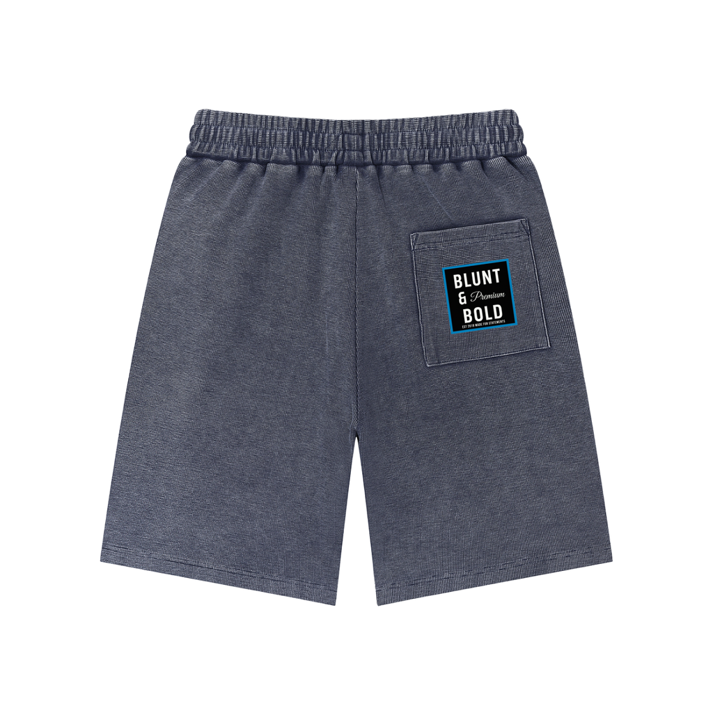 Mens Mineral Wash Waffle Knit Shorts