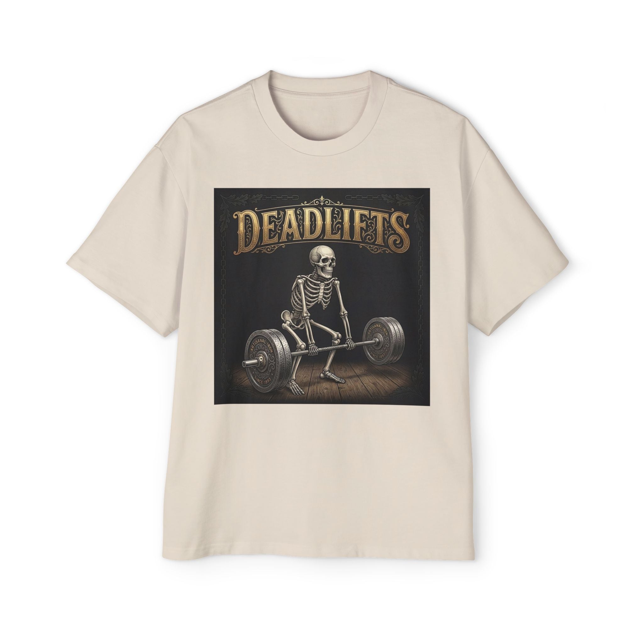 Deadlifts Skeleton Tee — Vintage Weightlifting Shirt