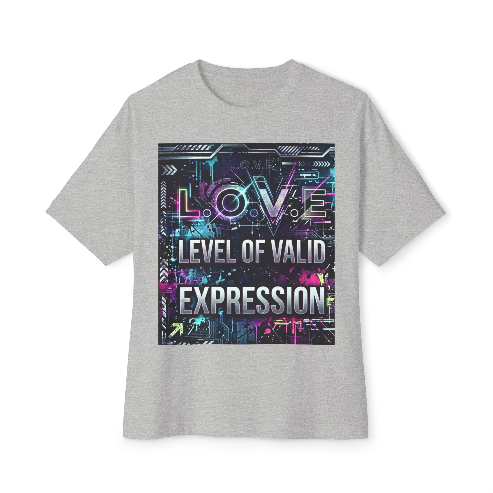 Mens L.o.v.e — Level of Valid Expression Graphic  Oversized Tee