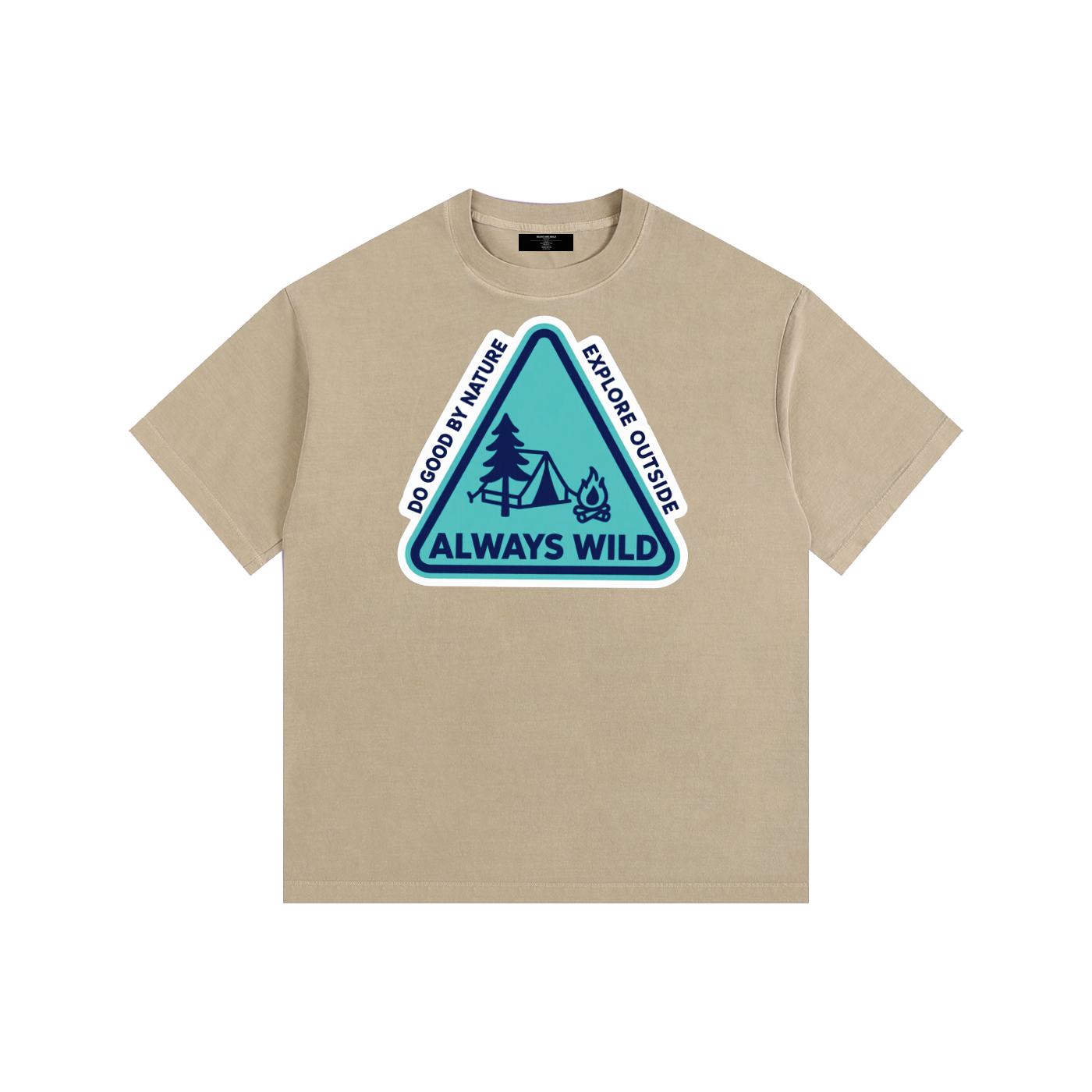 MENS ' ALWAYS WILD ' Washed Oversized Cotton TEE