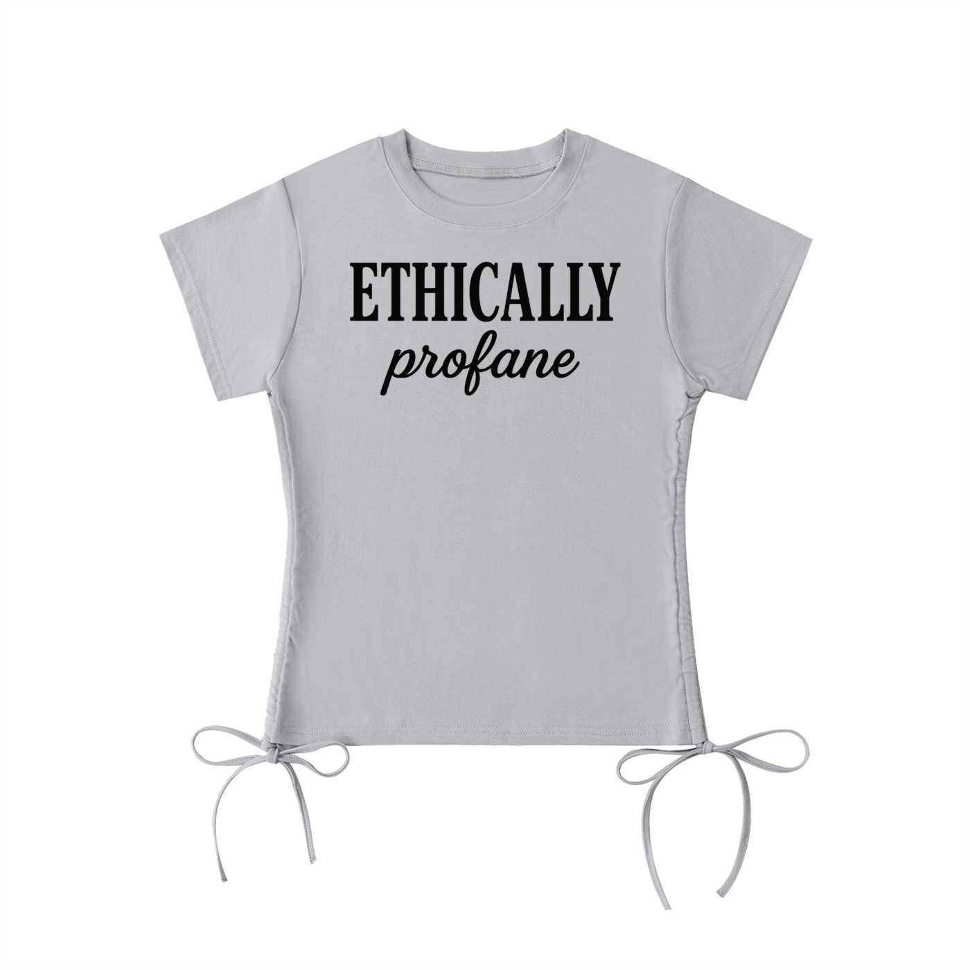Womens 'ETHICALLY PROFANE' Essential Drawstring Tee