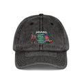 B & B Miami' Floral Flag Patch Vintage Embroidered Cap