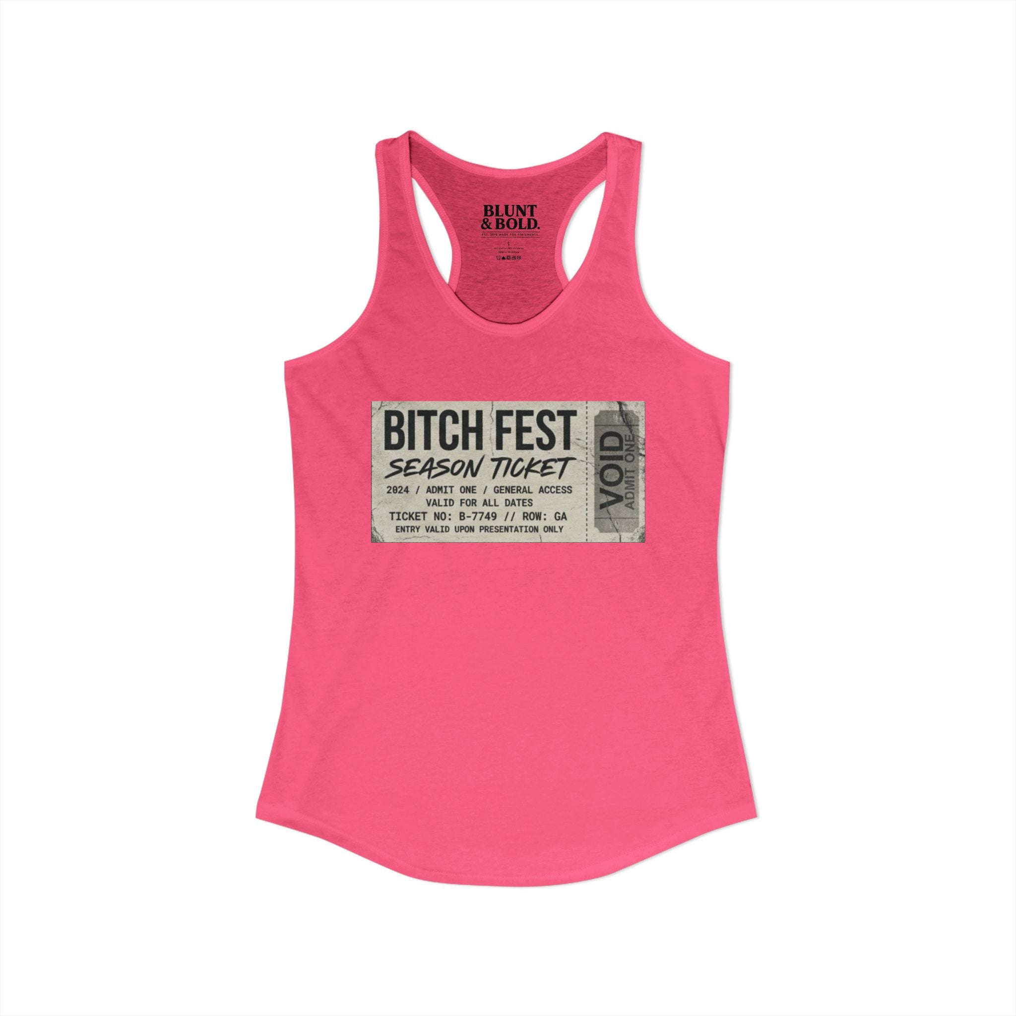 Womens BITCH FEST Ideal Racerback Tank
