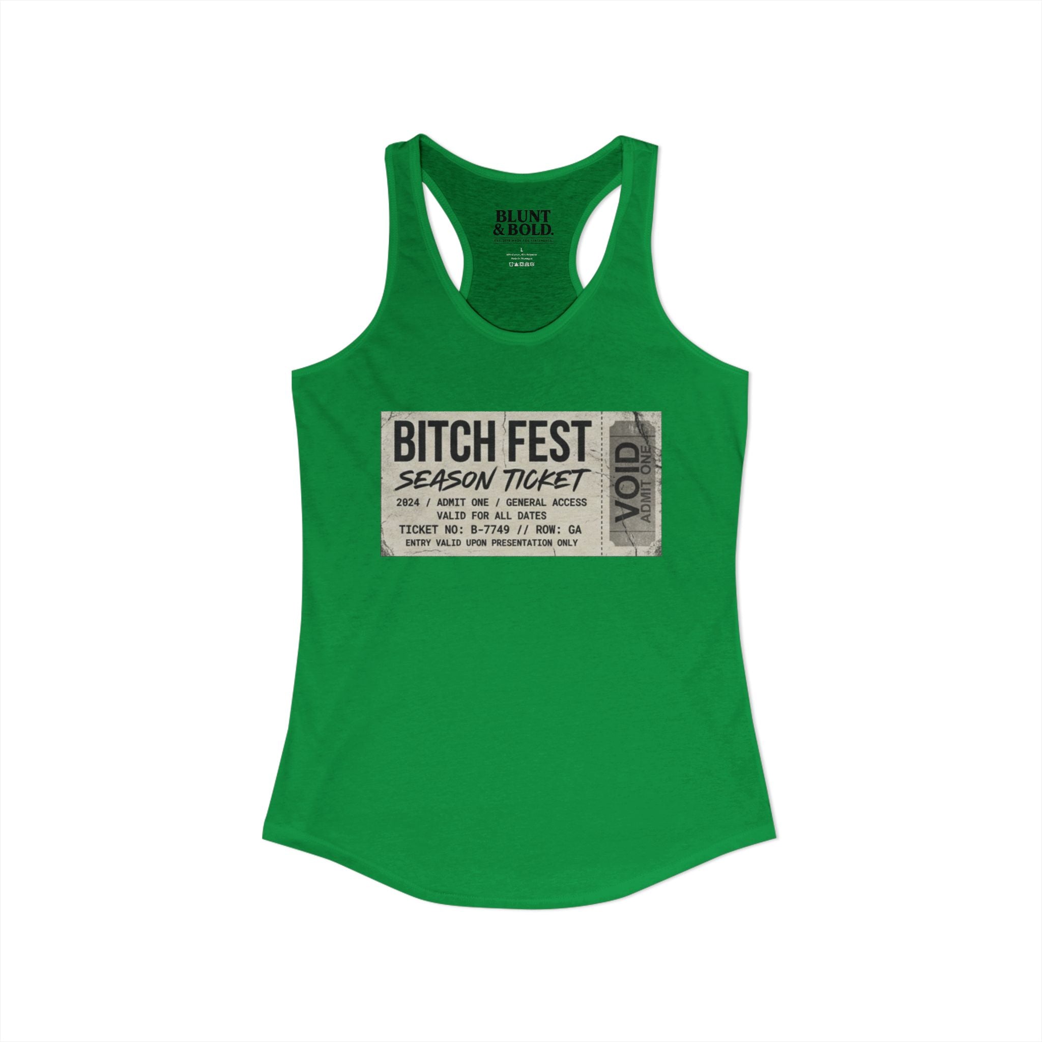 Womens BITCH FEST Ideal Racerback Tank