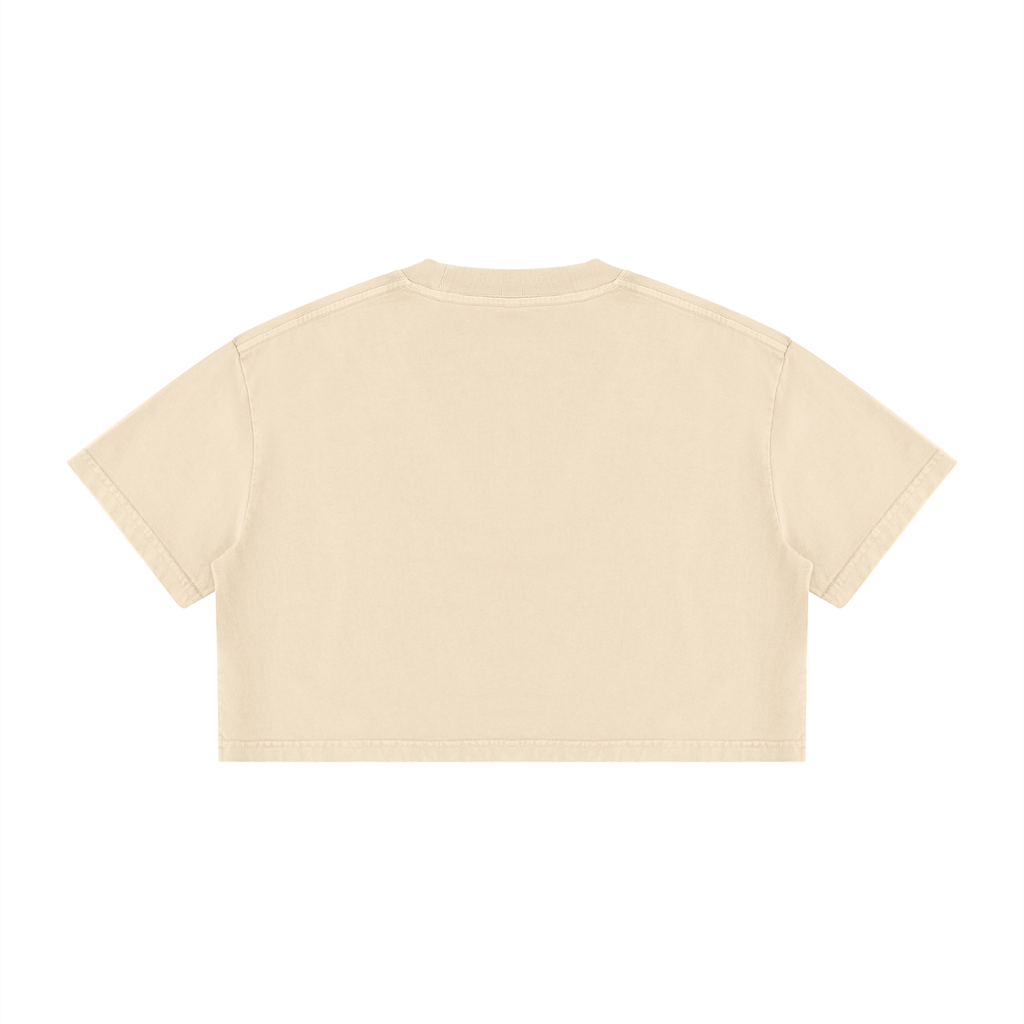 WOMENS ' DELUSIONAL DIVIDENDS ' Mineral Wash Cotton Crop TEE