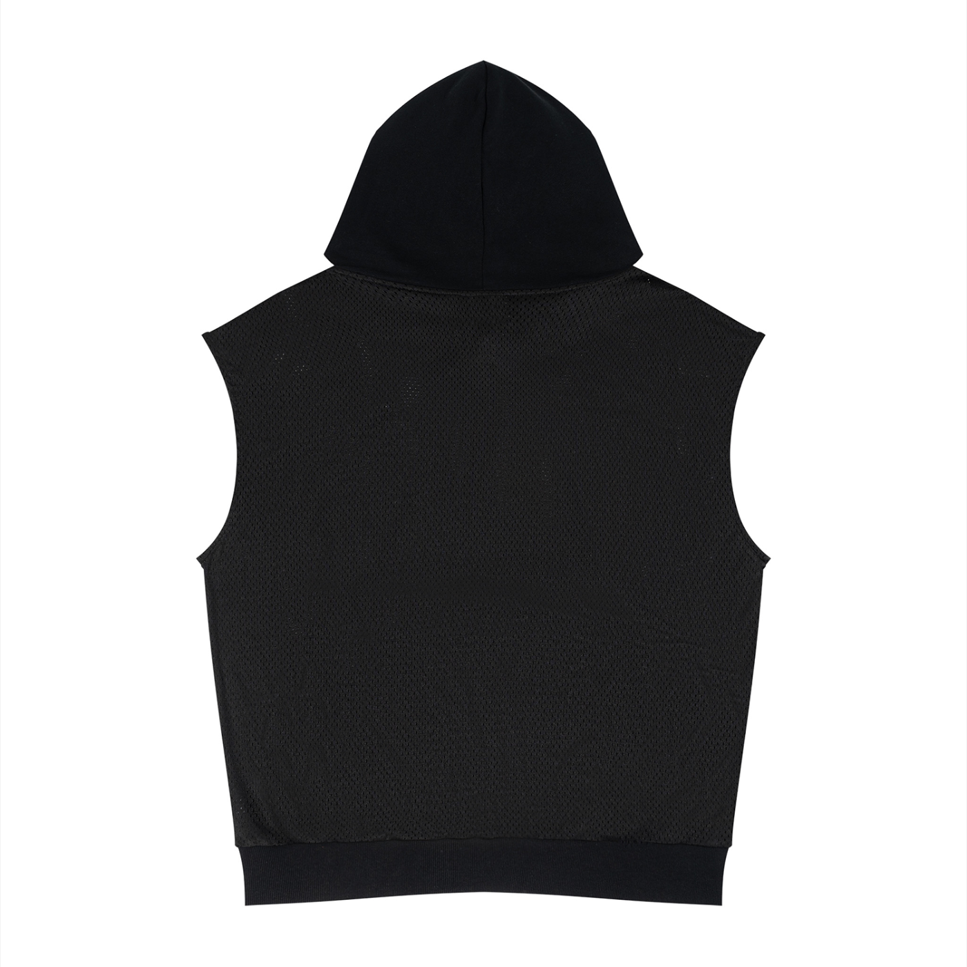 MENS ' FUCK RULES  Panel Mesh Sleeveless Hoodie