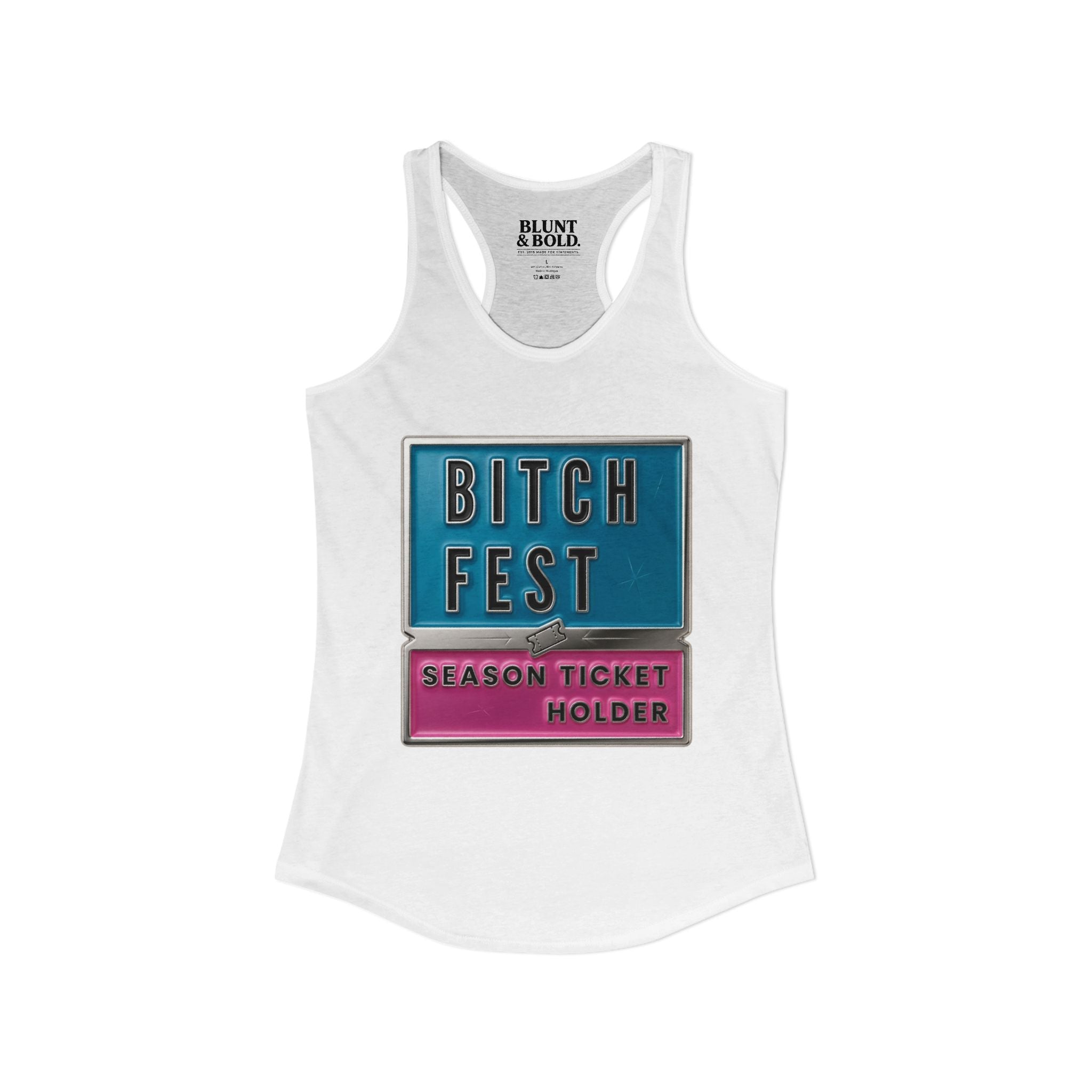 Womens BITCH FEST  Ideal Racerback Tank