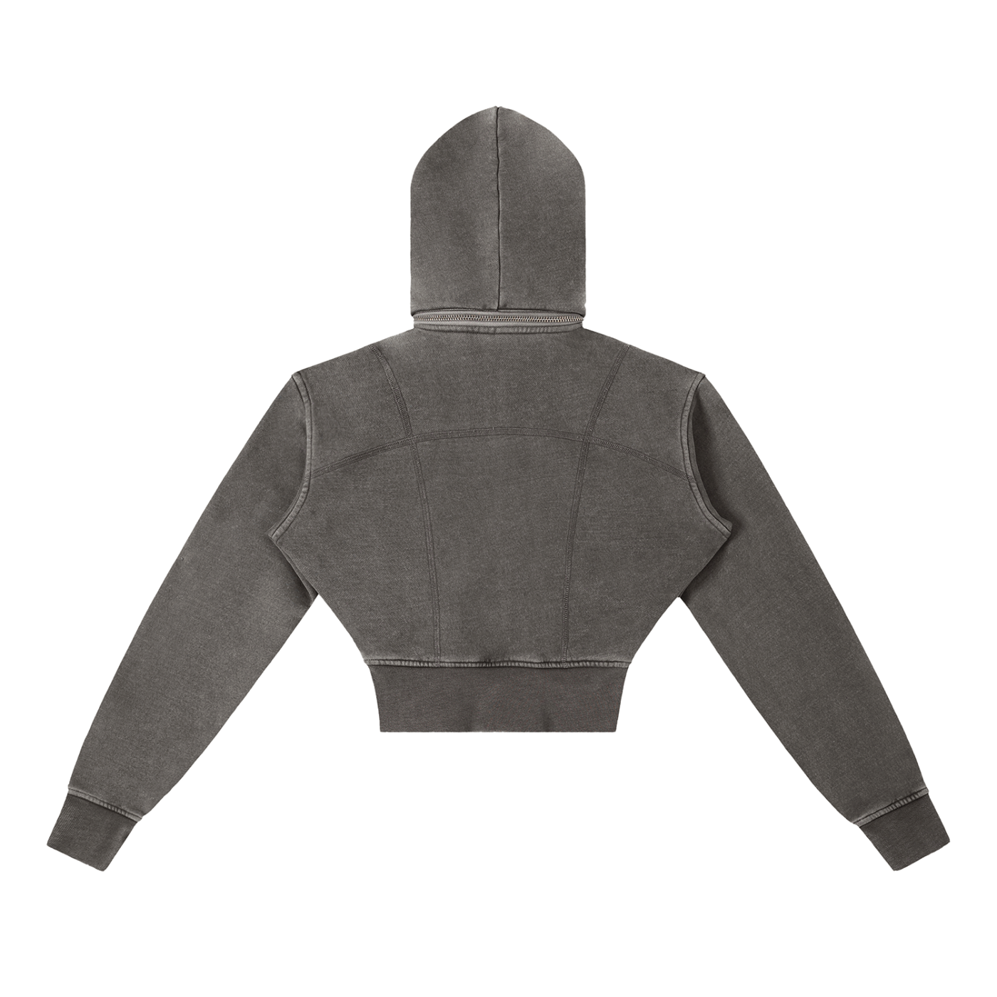Womens 'STAY WILD' Vintage Washed Cropped Fleece Hoodie