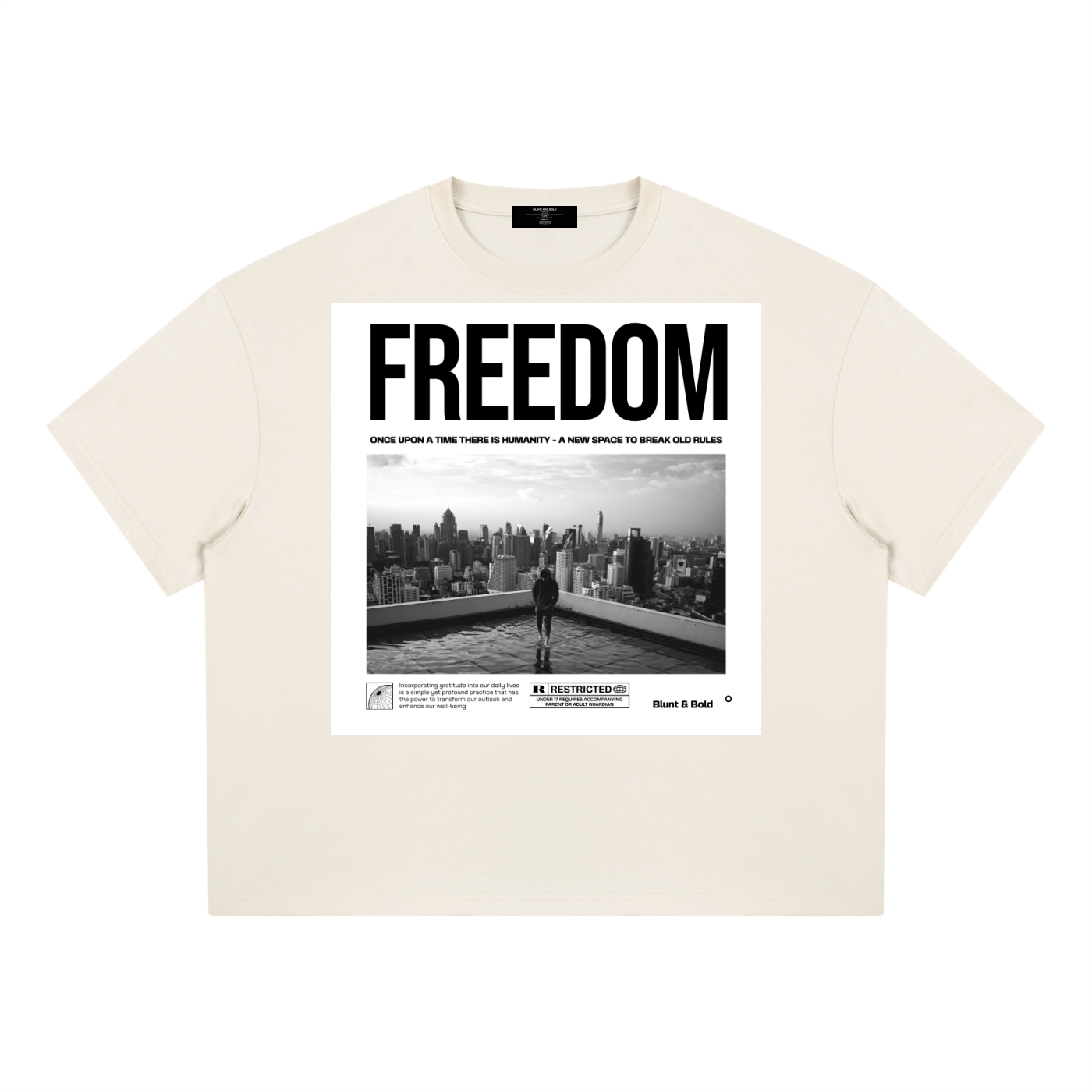 Mens 'FREEDOM'  Boxy Coolmax Tee