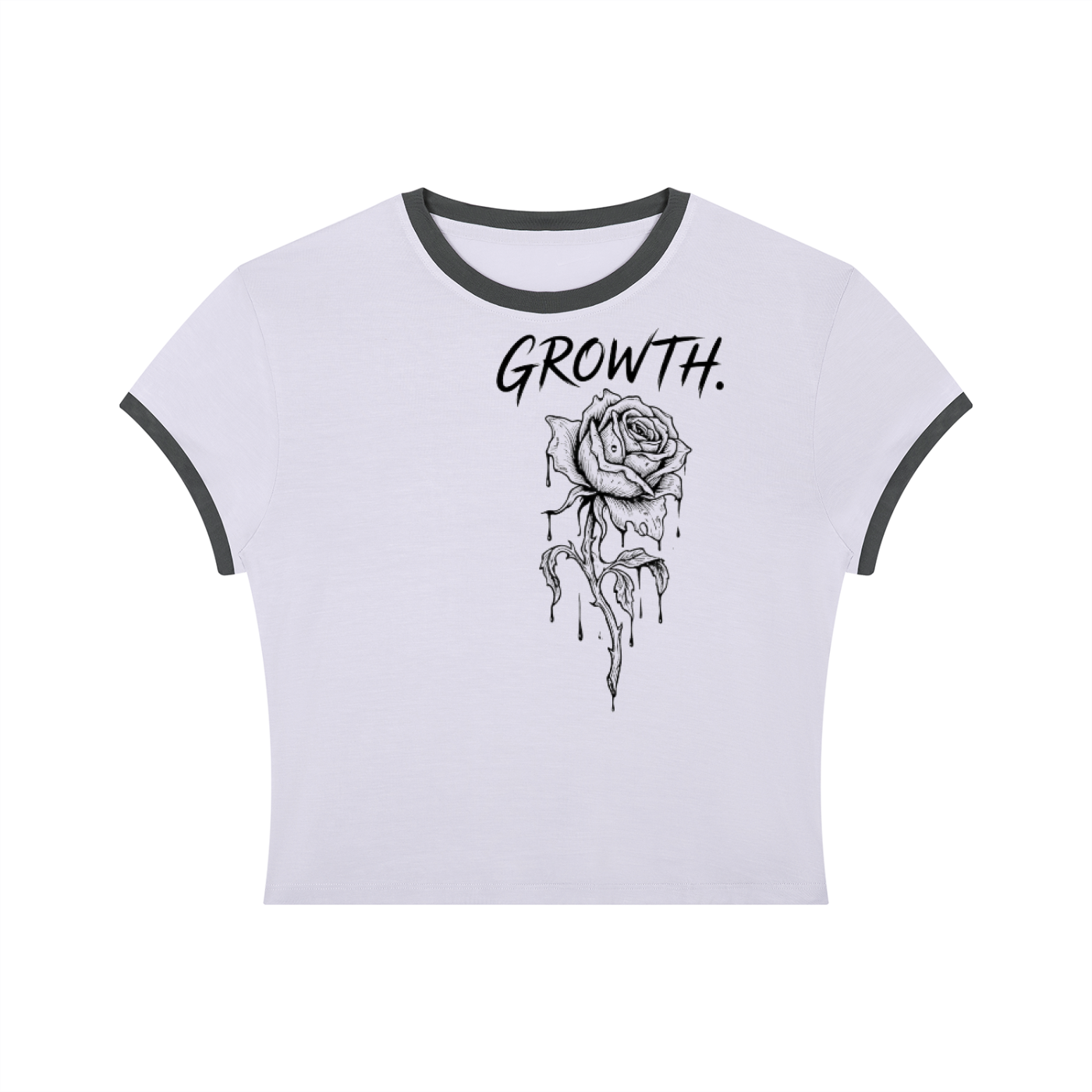 Womens 'GROWTH' Slim Color Block Tee
