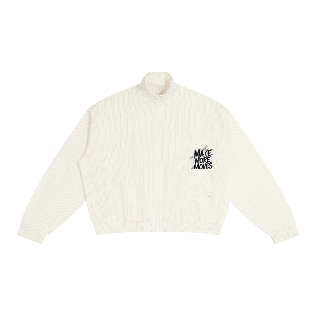 MENS ' MAKE MOVES ' Striped Full-Zip Track Jacket