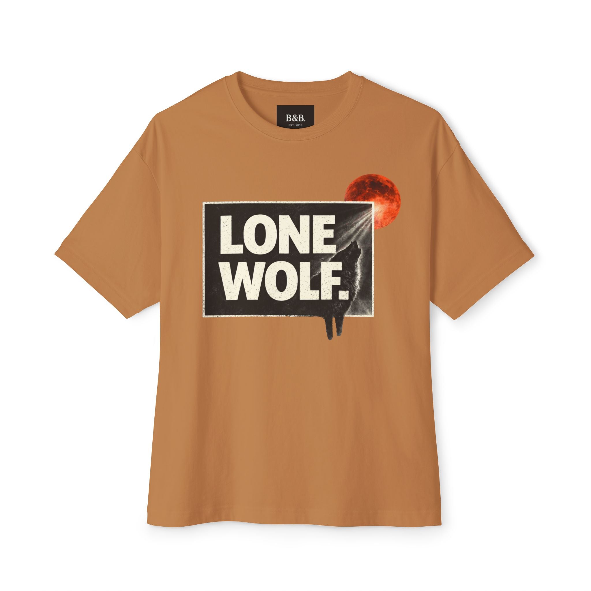 Mens Lone Wolf Graphic Oversized Tee
